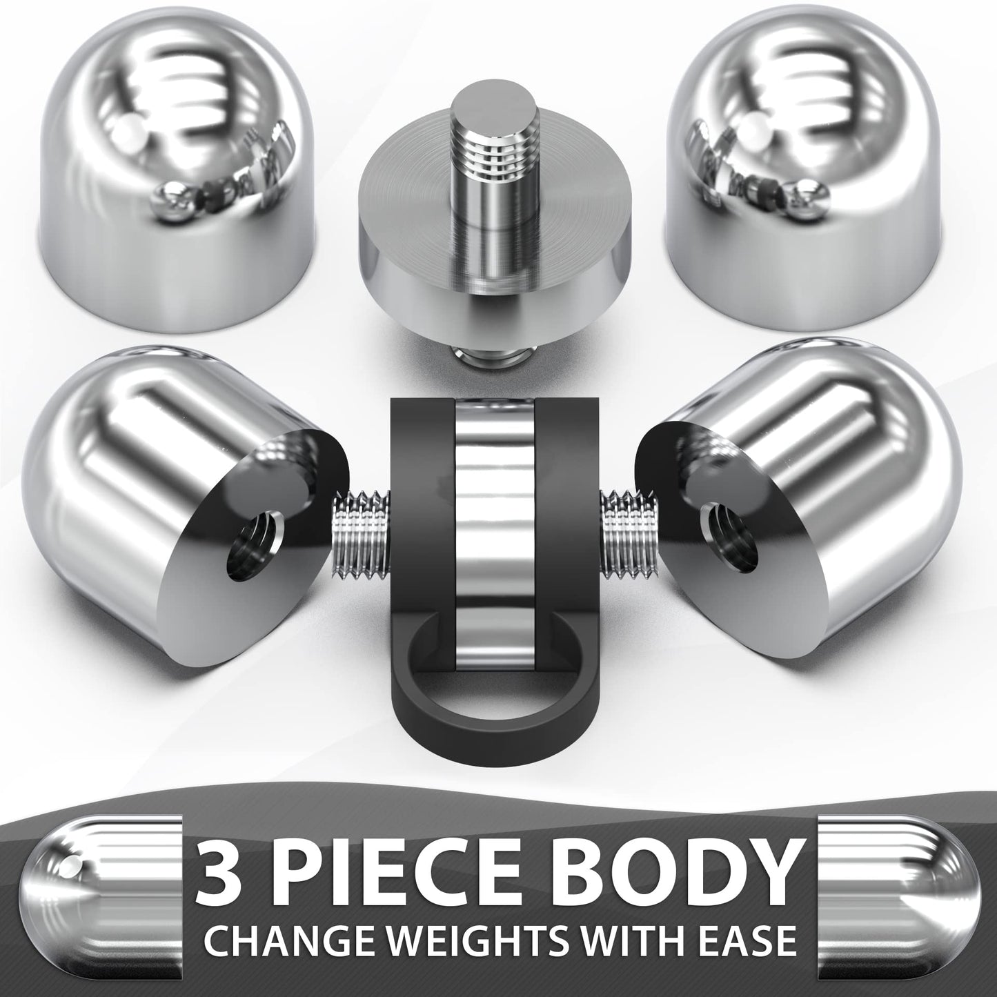Synergee 4lb Set Cardio Hand Weights. Stainless Steel Hand Weights. Dumbbell Set.