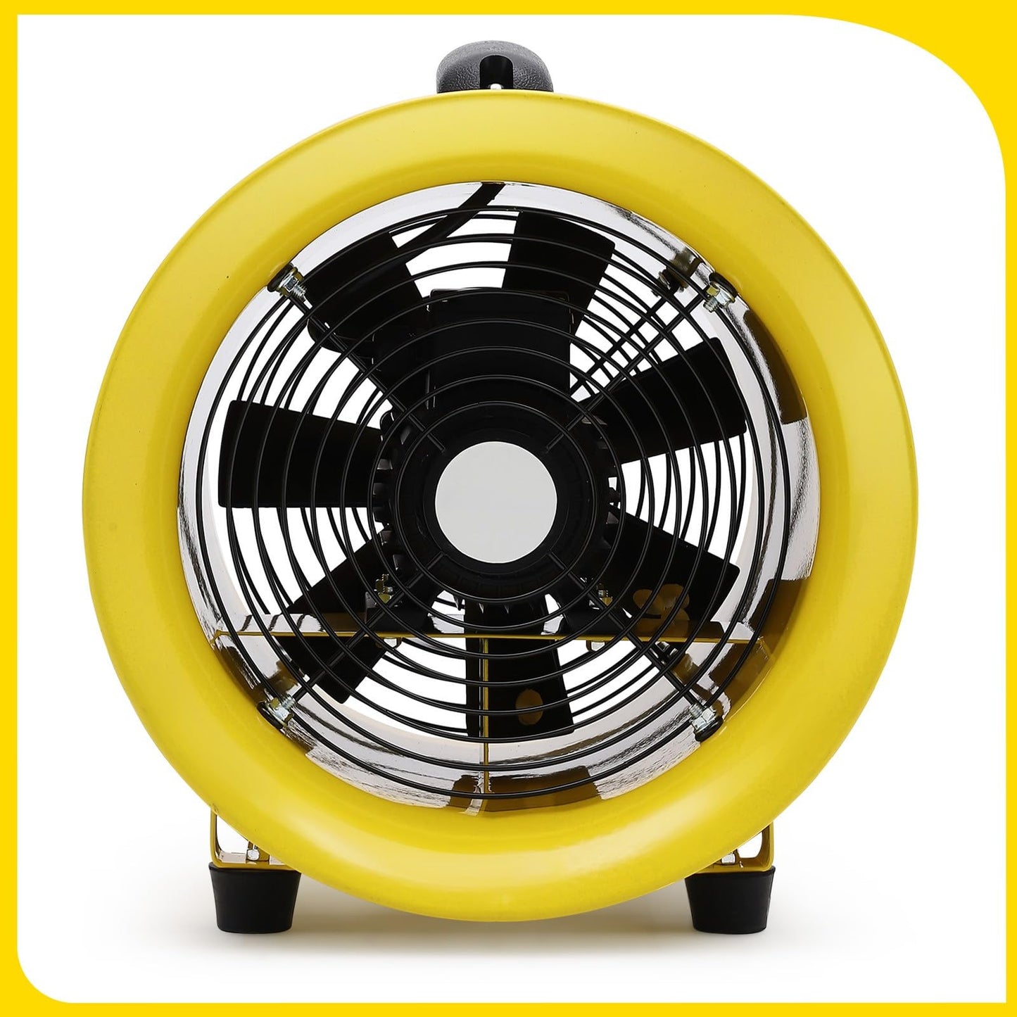8 in Utility Blower Fan, 3300 RPM High-Speed Ventilation Fan with 16.4 ft PVC Duct Hose, CE & IP44 Waterproof Rated, Industrial Portable Air Blower Ventilator for Basements, Tunnels, Factories