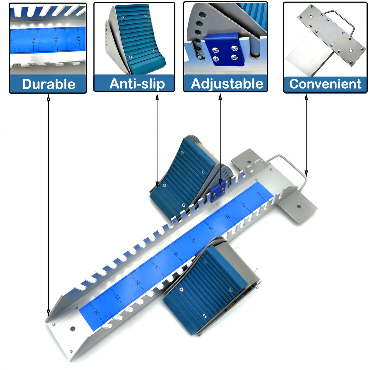 DITOSH Starting Blocks Multi-Function 6 Angle Adjustable Aluminum Track and Field Starting Block for Sprinting for Athletics Plastic Runway Cinder Track-Blue 25 in