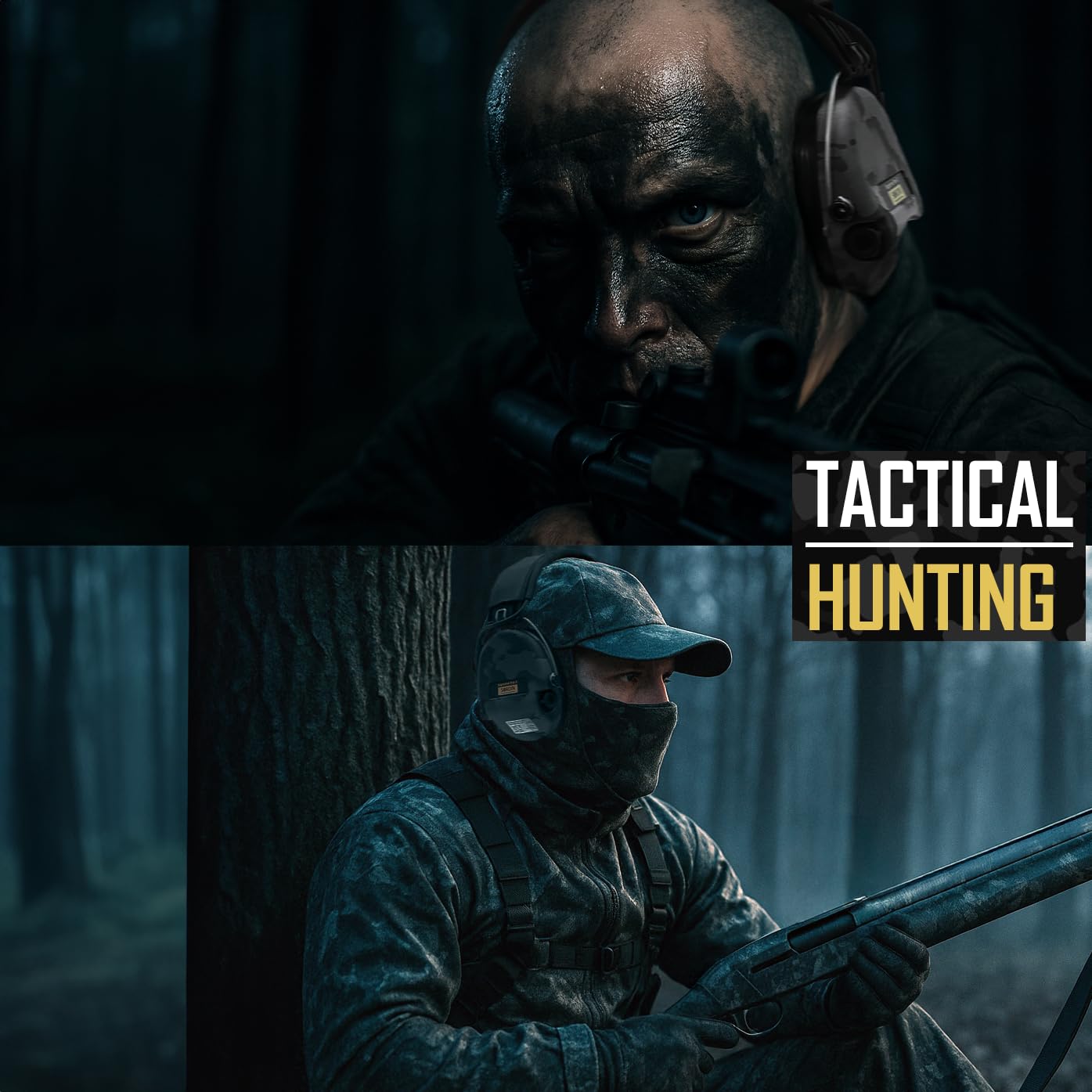 Sordin Pro-X LED Ear Muffs (Limited Night Camo Edition) - Active and Electronic Ear Defenders - Earmuffs for Hunting & Shooting