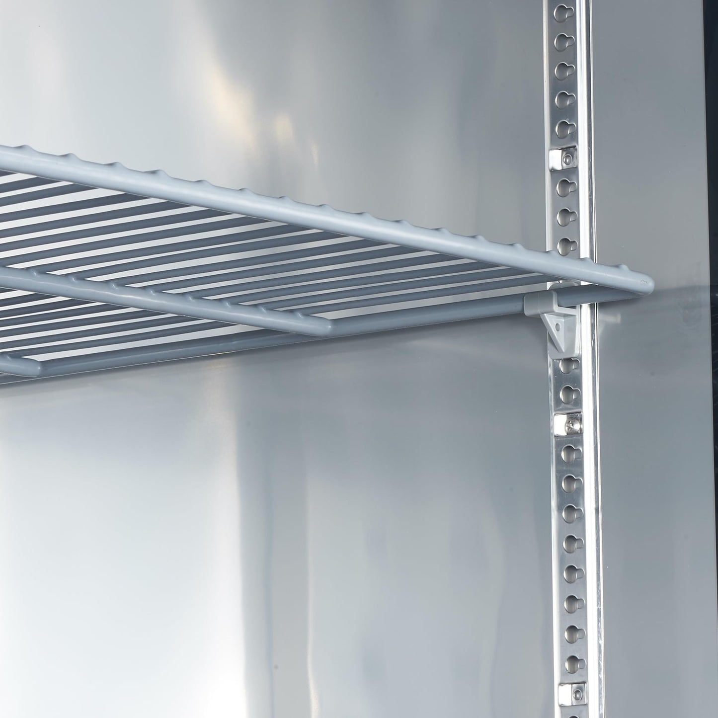 HECMAC 27" Commercial Freezer, 23 Cu.ft Reach-In Upright Fridge with Solid Door, -8 to 0℉, 18-8 Stainless Steel Interior, 3 Shelves, ETL&NSF/ANSI 7 for Restaurant, Bar, Shop, Kitchen Use