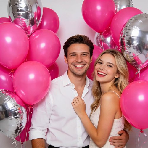Hot Pink Balloons by [Brand Name] - 110pcs 12-Inch Latex Balloons for Birthday Parties & Baby Showers