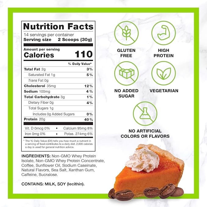 Chike Pumpkin Spice High Protein Iced Coffee, 20 G Protein, 2 Shots Espresso, 1 G Sugar, Keto Friendly and Gluten Free, 14 Servings (14.6 Ounce)