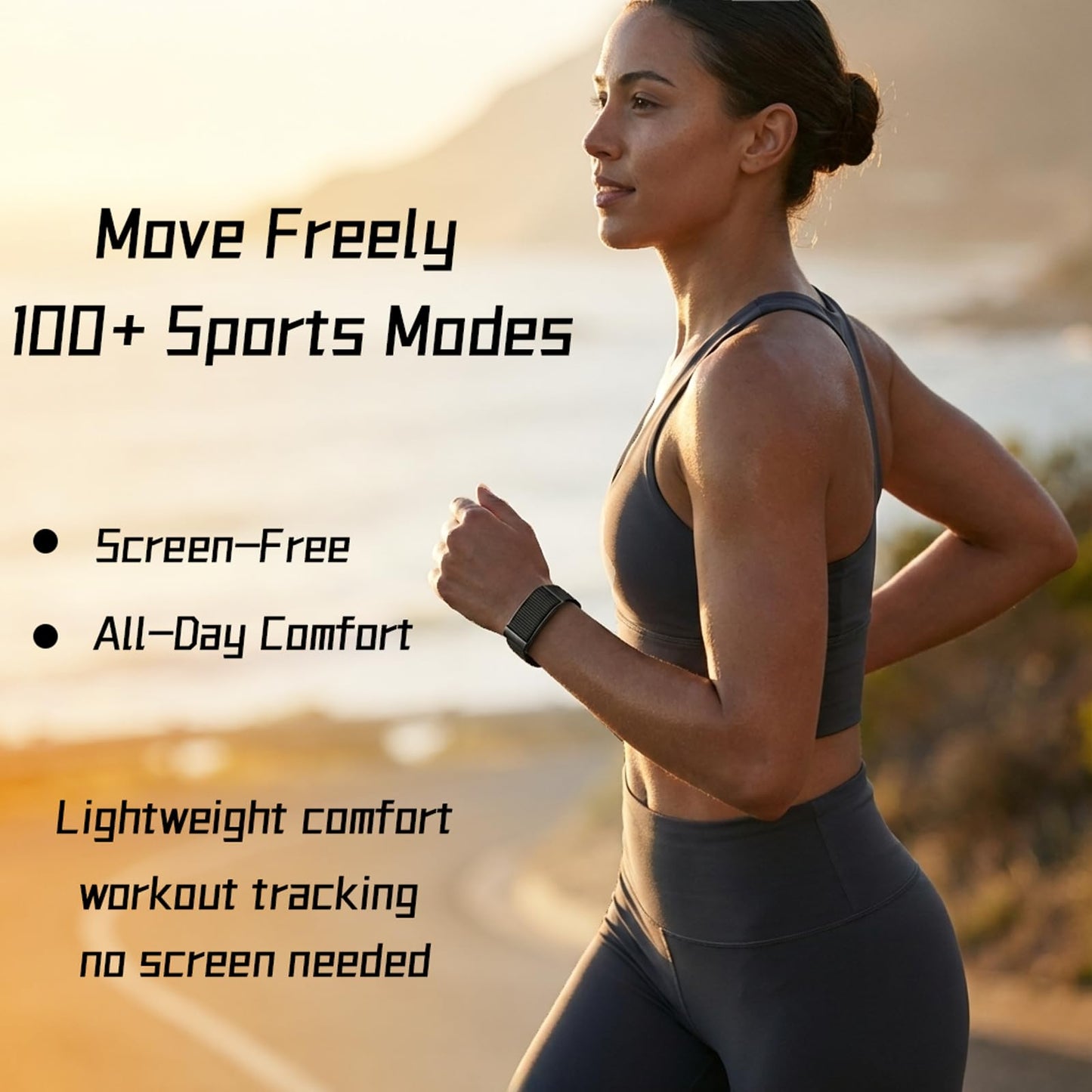 QYZHARYX Smart Bracelet,Health and Fitness Tracker,24/7 Heart Monitor & Sleep Tracker, Multi-Sport Tracker Wristband with Free APP (Black)