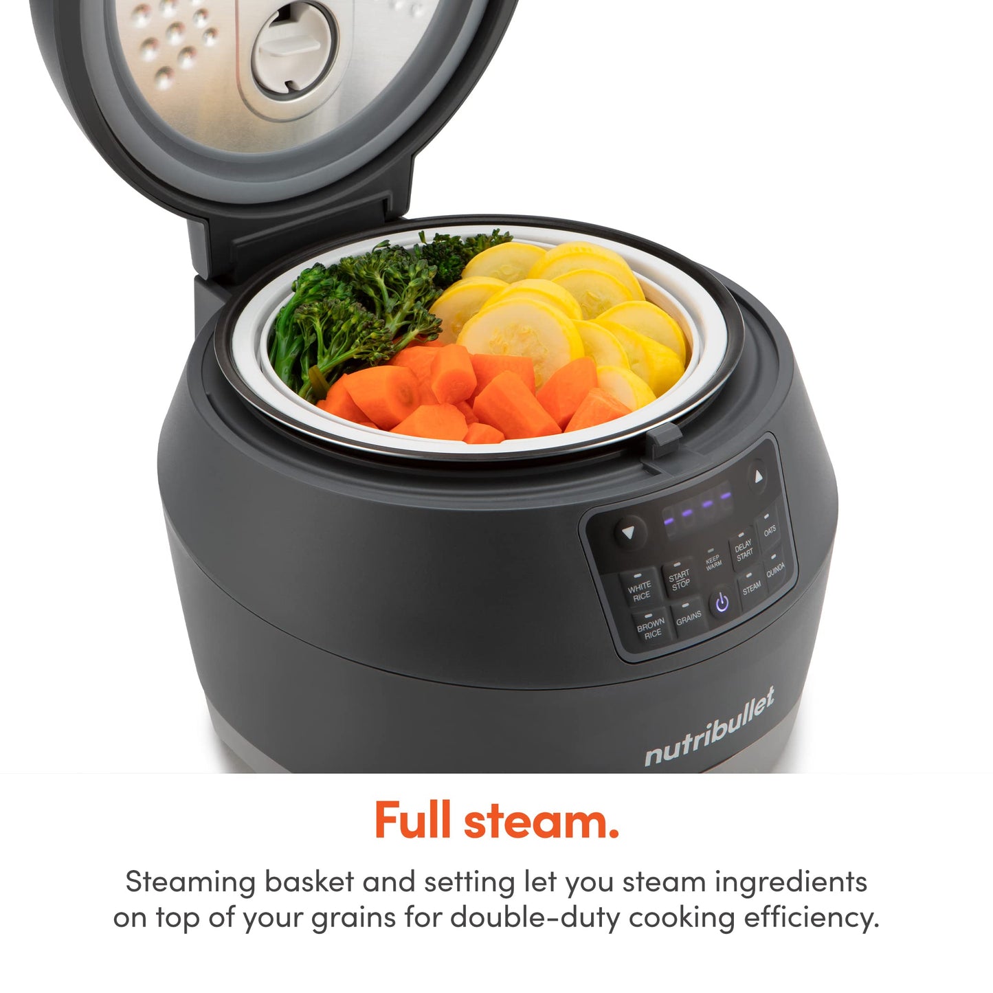 nutribullet EveryGrain Cooker, 11"D x 11"W x 9"H