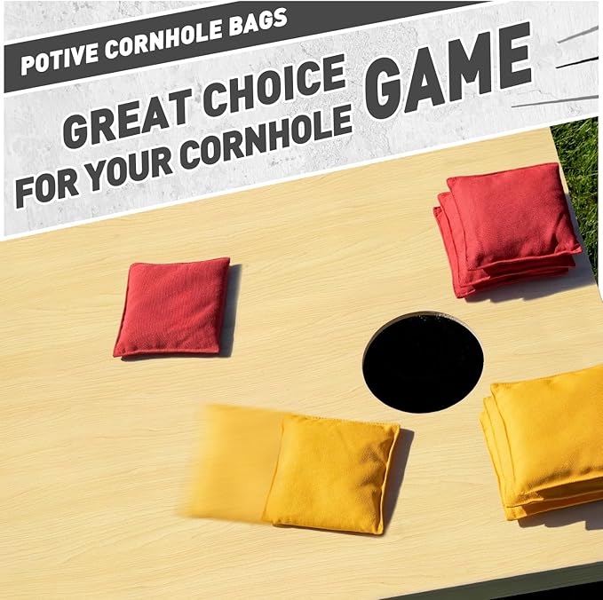 Cornhole Bags Set of 8 Regulation Corn Hole Bean Bags for Cornhole Game, Professional Weather Resistant Corn Hole Bags with Tote Bag