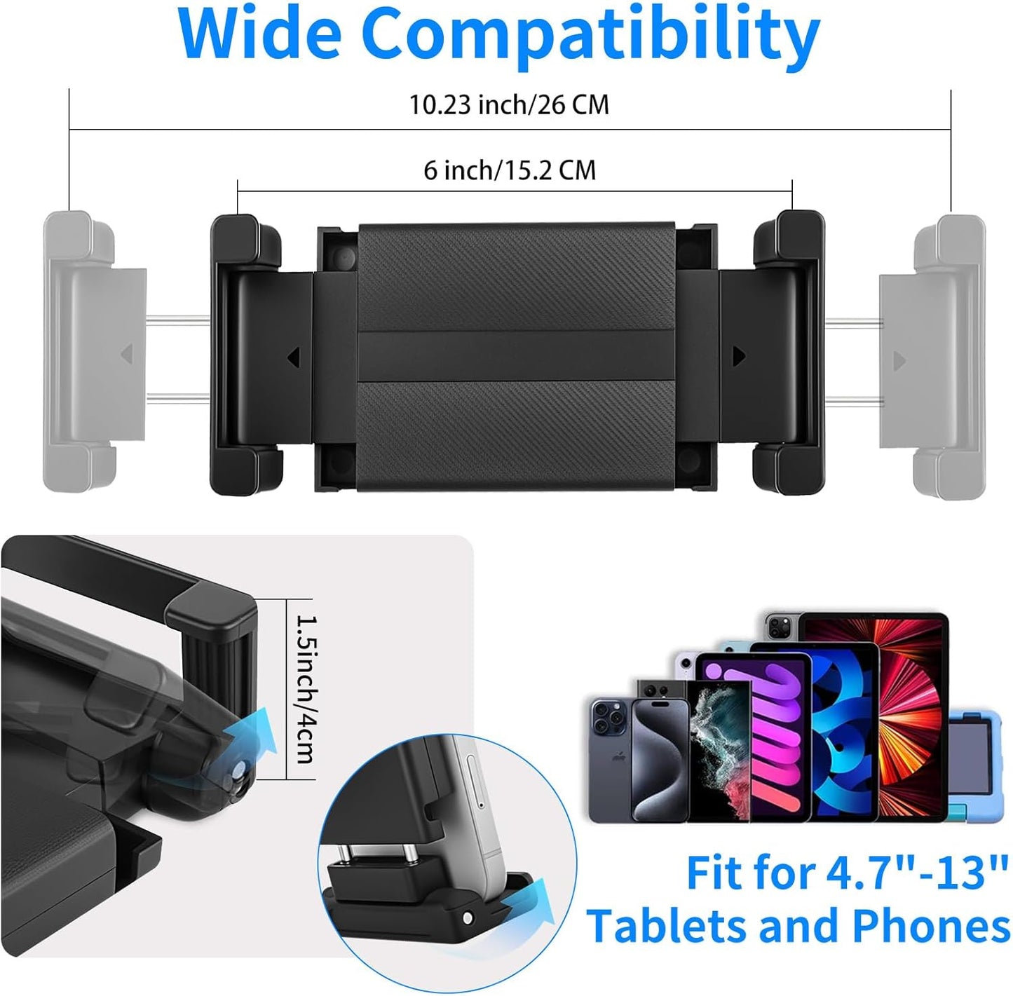 joaoxoko 360 4.7-12.9" (1) Strong Magnetic Tablet Mount, Swivel Stand for Kitchen/Office/Gym, Universal Holder