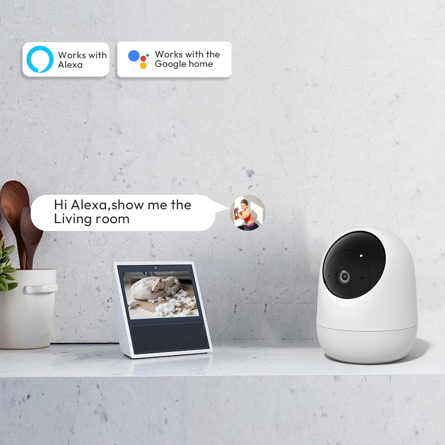 Rraycom 2Pack 2K 5G/2.4 360-Degree 24/7 Security Camera Indoor GHz Wi-Fi, Baby Monitor Pet/Dog Camera for Home