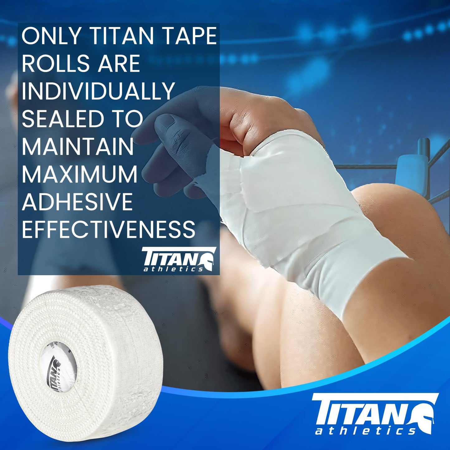 24 Pack White Athletic Tape (45ft Rolls) - Athletes Trainers Injuries & First Aid - Premium Medical Sports Tape - Wrap & Support Ankles & Wrists - Easy Tear Design with Zinc Oxide & No Sticky Residue