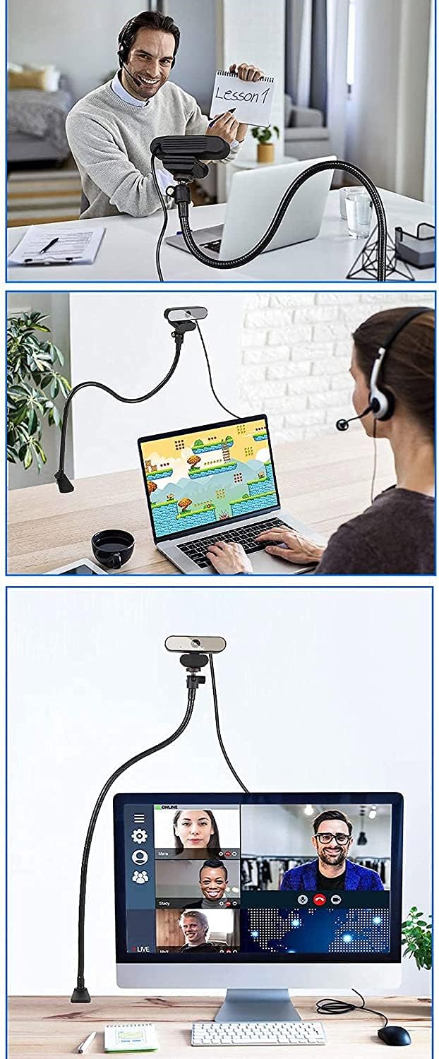 Etubby 27" C925X, C922, C930e, C930, C920, C615, (1/4" Webcam Stand Holder Adjustable Gooseneck Desktop Camera Desk