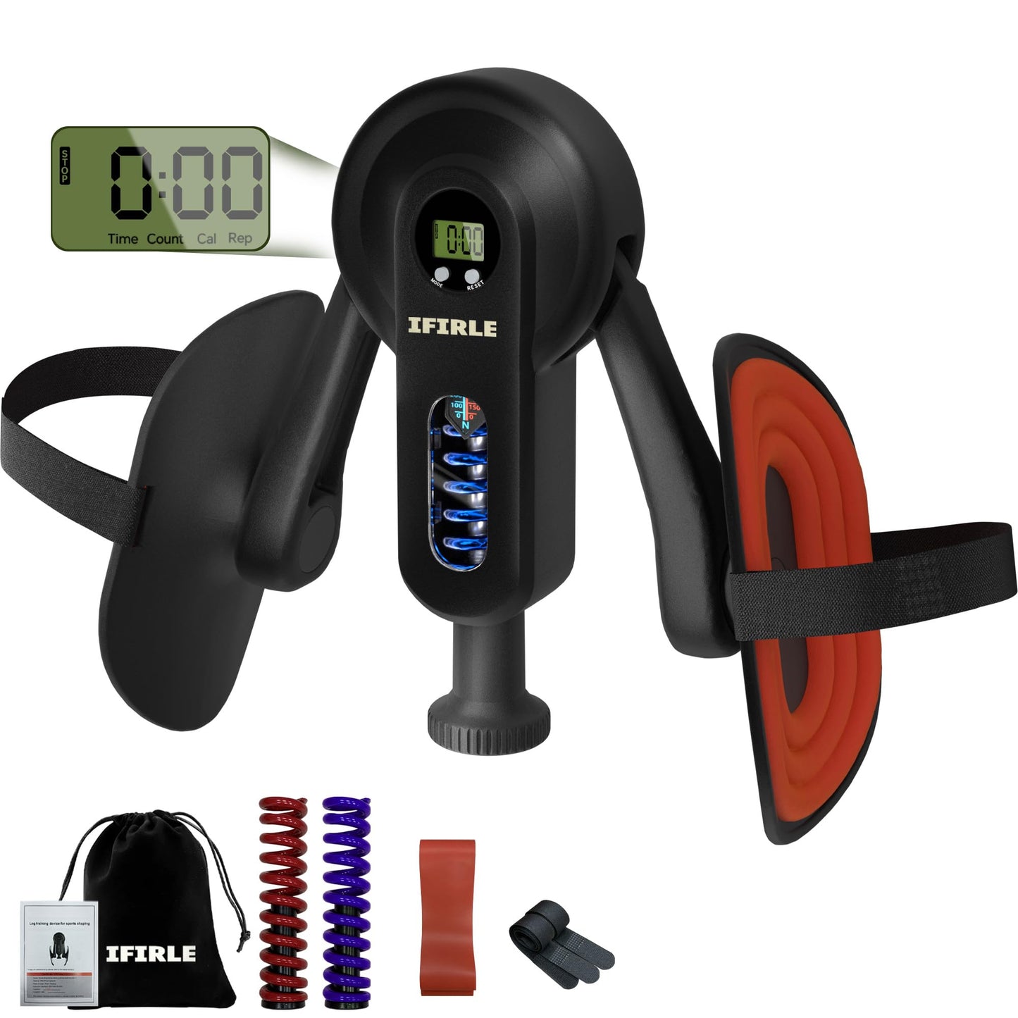 iFirle Pelvic Floor Exercise Devices, Thigh Master Kegel Exerciser 90/135lb Adjustable Pelvic Floor Muscle Trainer with Digital Counter, Resistance Band Straps for Women Men Shaping Home Gym