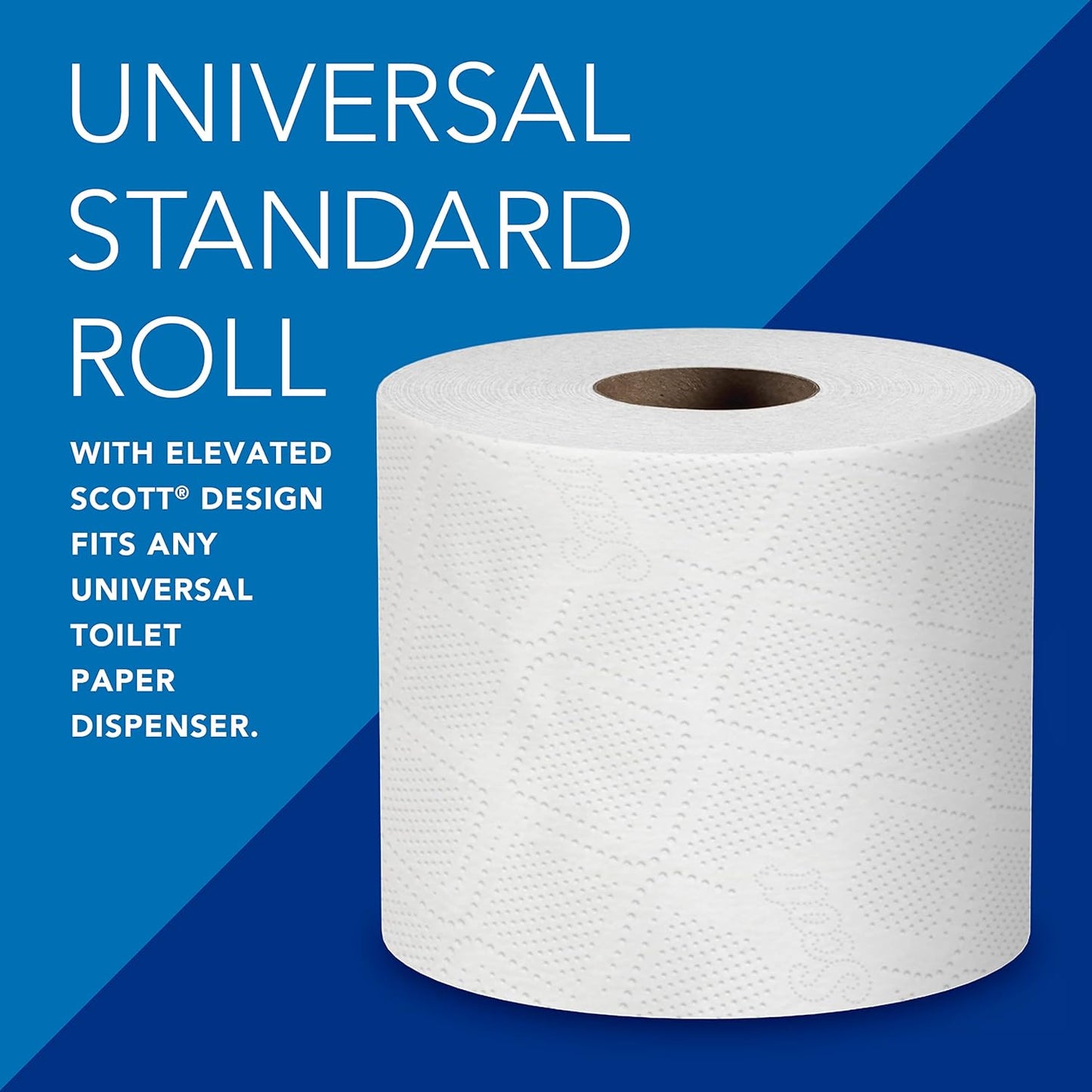 Scott Professional 100% Recycled Fiber Toilet Paper - 2-Ply, Elevated Design, White | 80 Rolls (37,840 Sheets)