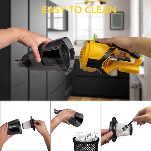 MORCLIN 120W Cordless Handheld Vacuum Cleaner Compatible with DeWalt 20v Max Battery (Tool Only) Portable for Hard Floor Carpet Car Pet Hair Cleaning