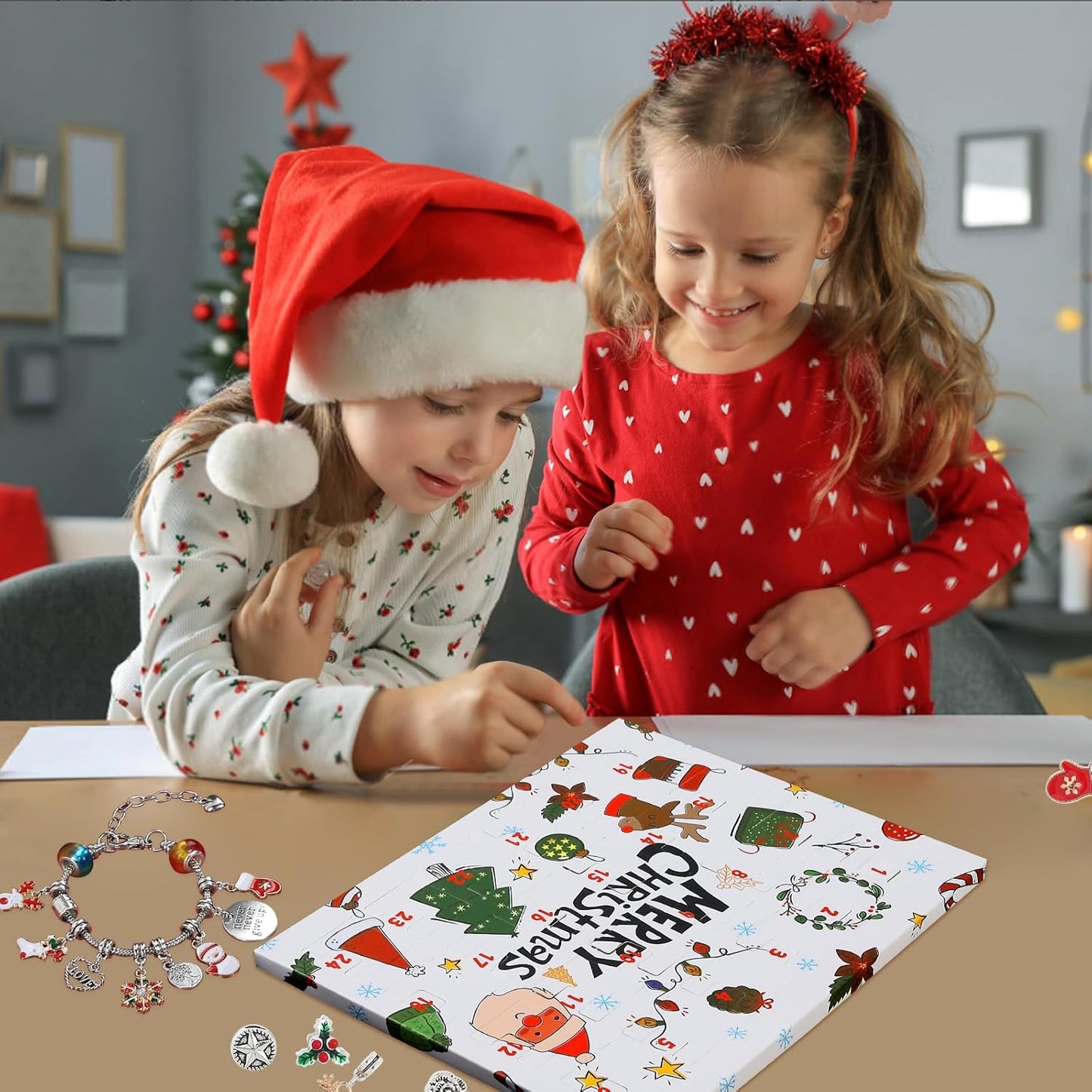 Regine Switzerland Christmas Advent Calendar Bracelets - 24-Day DIY Jewelry Kit for Women