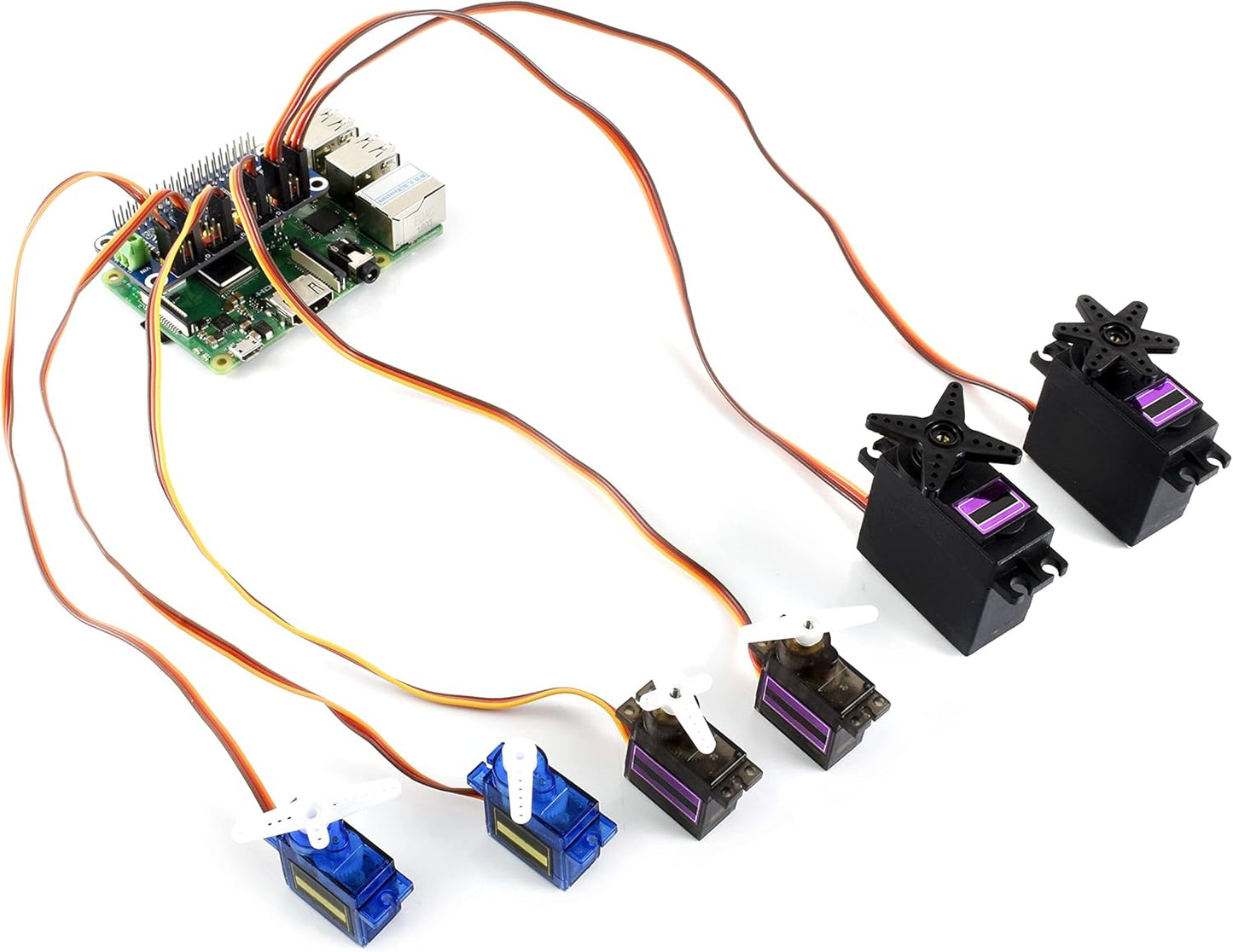 waveshare 3B+ 3B 2B 16 12 I2C Servo Driver Hat for Raspberry Pi Zero WH Zero W Zero Channel PWM Outputs Bit Resolution