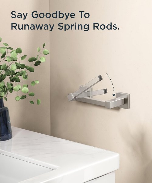 FORIOUS Toilet Paper Holder - Rustproof Stainless Steel Double Post Pivoting Design | Brushed Nickel Finish