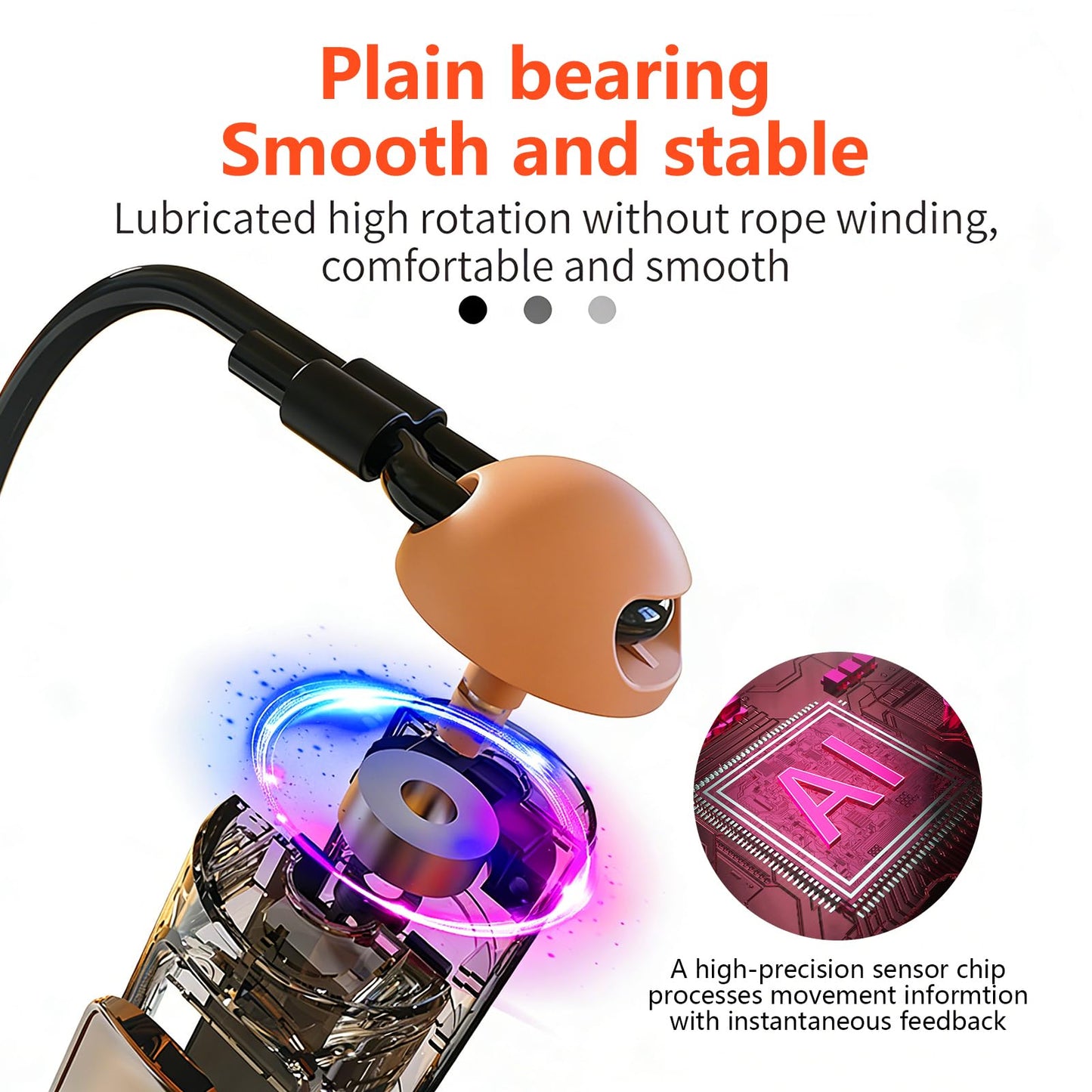 Smart Jump Rope,Cordless Jump Rope with LCD Display Counter,APP Data Analysis,Cordless Ball Counterweight Skipping Rope,Suitable for Women, Men, all Age Groups Adjustable Skipping Rope (Pink)