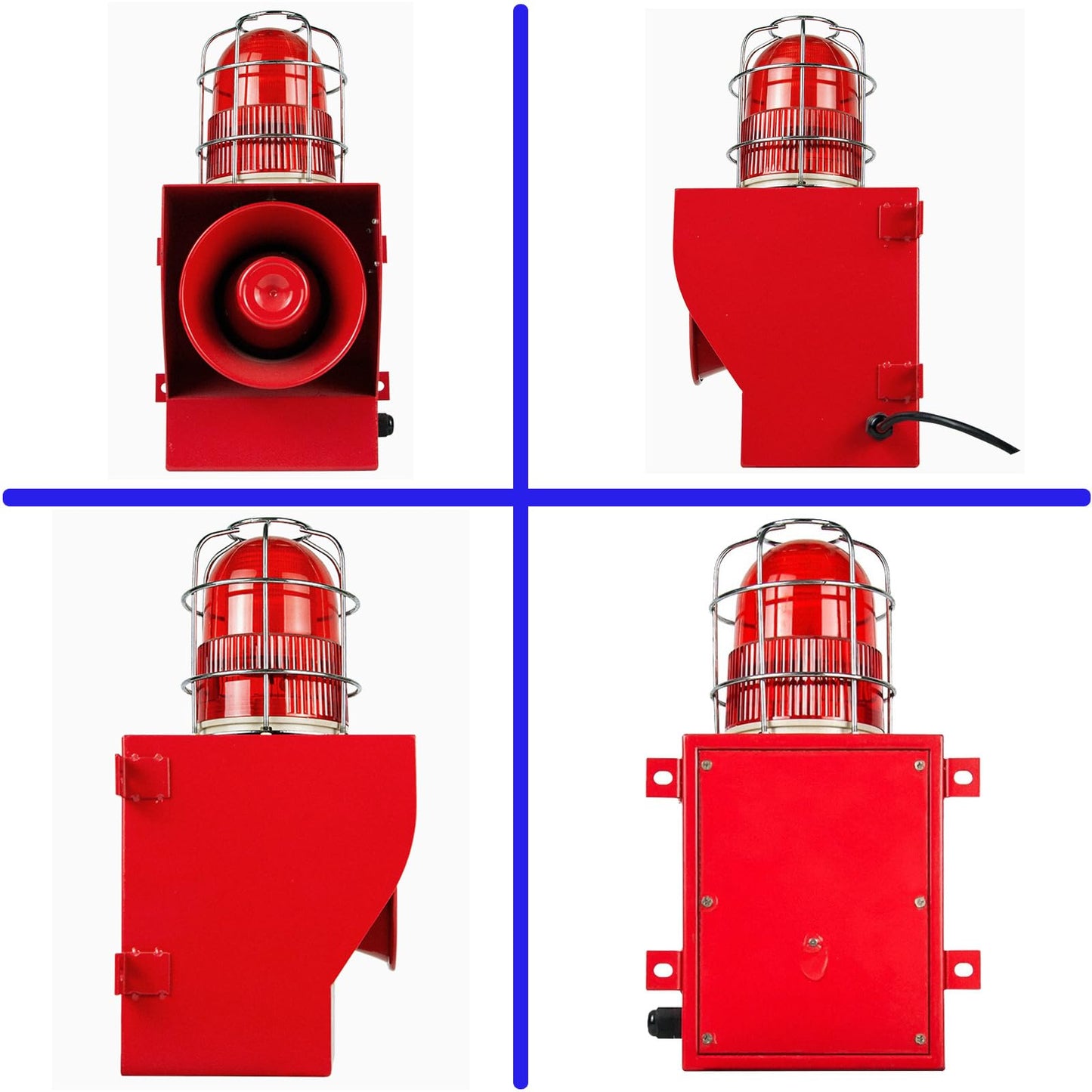 Y DIANS S Alarm Siren IP66 Waterproof Outdoor 130dB Horn 45W Security Sirens for Ports, Docks, Factories, Schools, Homes AC 110V-120V SLA-05G