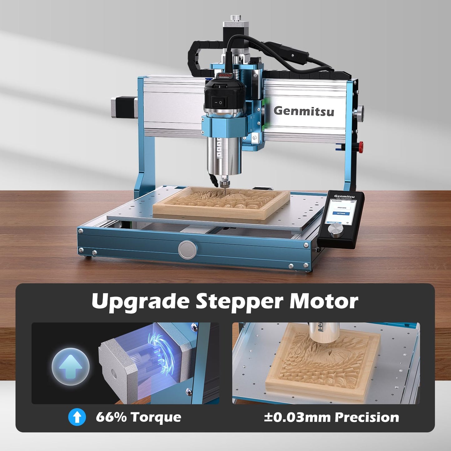 Genmitsu 3030-PROVer Ultra CNC Router Machine for Metal, All Metal CNC Engraver with Powerful 710W Spindle, ±0.03mm High Precision, Dual Linear Guides & Ball Screws, for Aluminum & Acrylic Engraving
