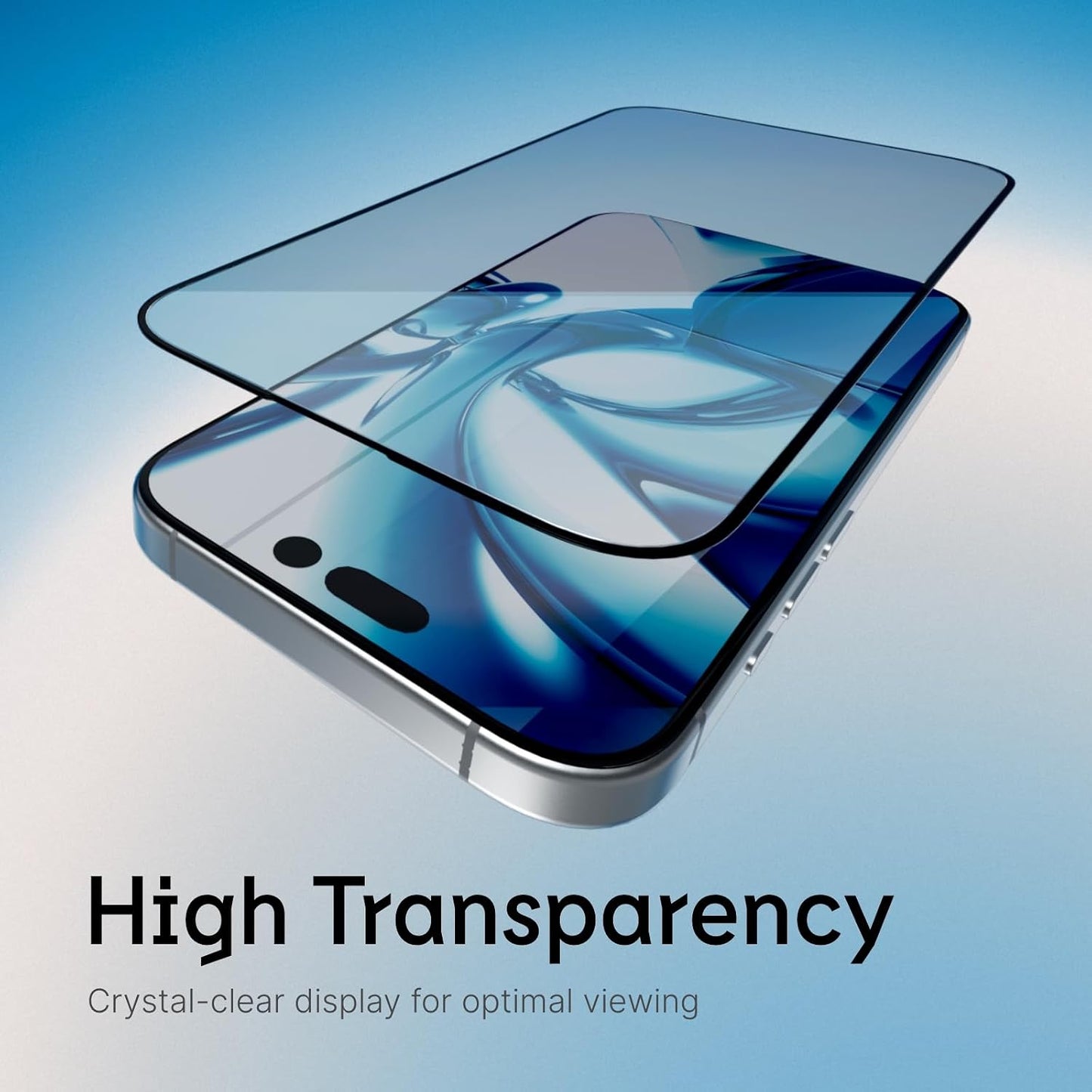 17 16 9H RHINOSHIELD Screen Protector Compatible with iPhone Pro Max / Pro Max | Tempered Glass Protecctor- High