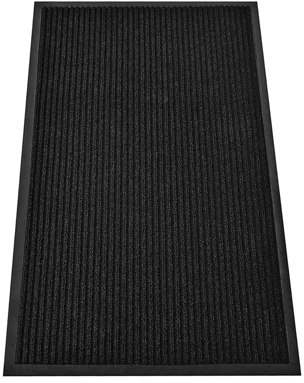 SRDDQLC Door Floor Mat Commercial Grade Large Size Heavy Duty Tough Entry Collection Slip Skid Entrance Mat with Rubber Backing Low Profile and Easy to Clean Indoor Outdoor Rug,4FTx8FT,Black