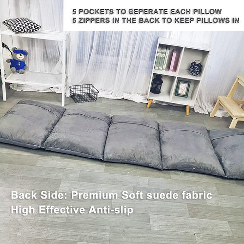 Floor Lounger Pillow casing for boy Girl,Without pillow, Soft Minky Plush, Black Constellation Print, Cover/Sleeve Only! Perfect Reading, Watching TV Cushion - great for Sleepovers, Queen Size;