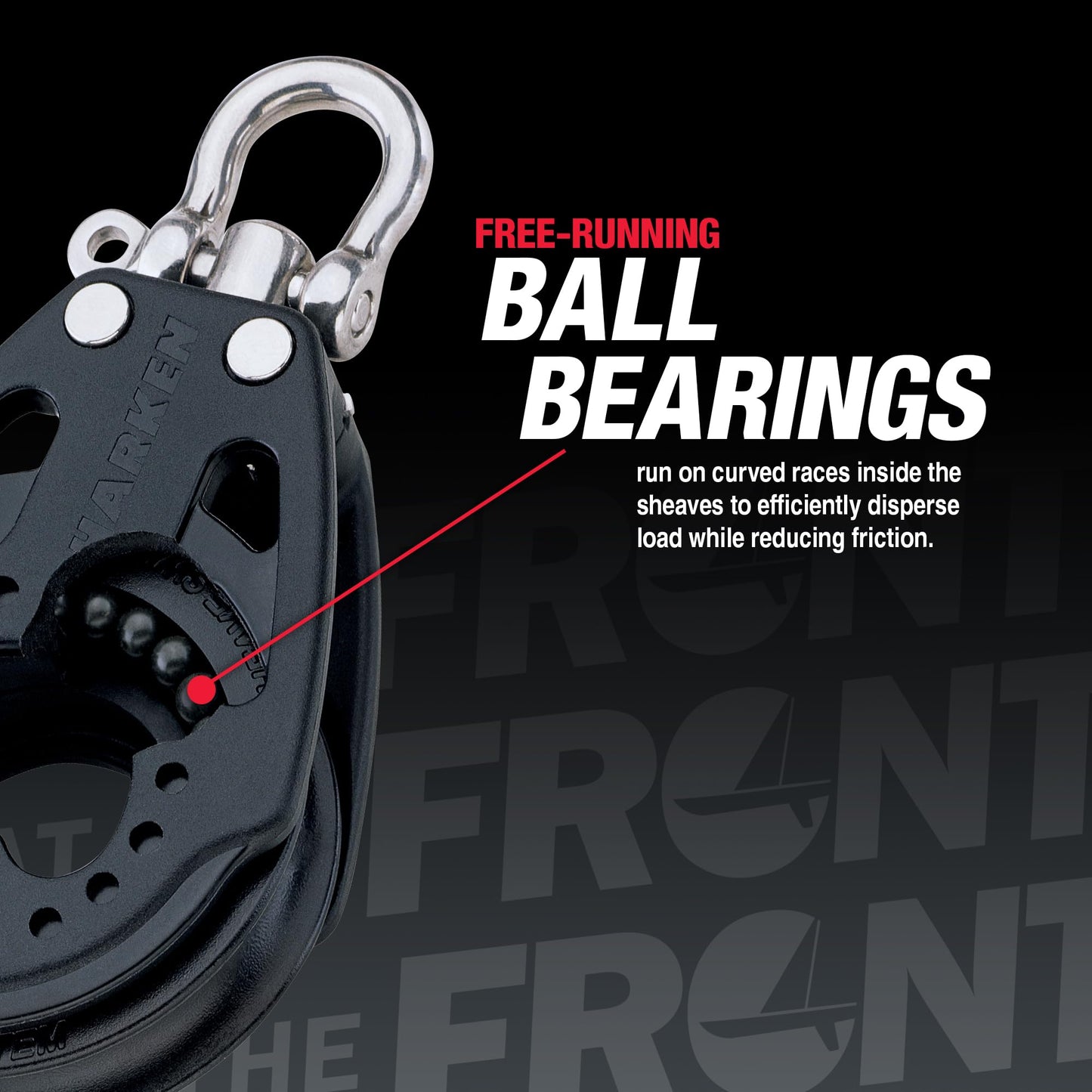 HARKEN Premium Sailing 40mm Carbo Boat Block, Part 2636