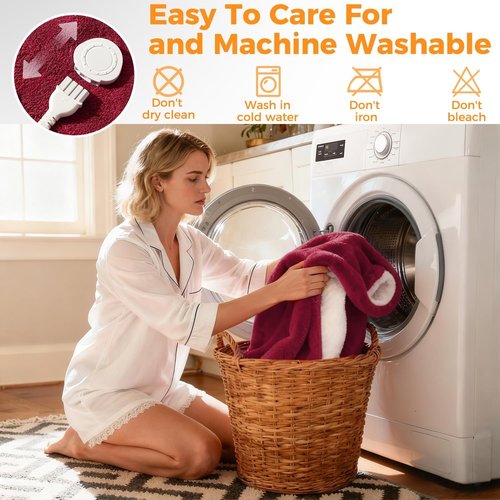 Heated Blanket Electric Throw, 50" x 60" Heating Blanket with 5 Levels & 10 Hours Auto Off, Extremely Soft Flannel Warm Blanket Gifts Over-Heat Protection, ETL Certified Machine Washable