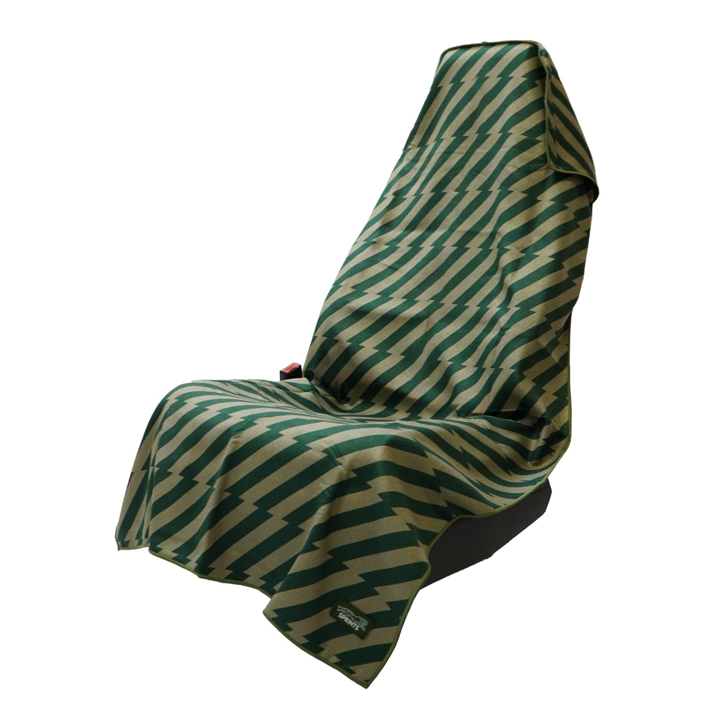 Sprints Athletic Running Towel, Full-Sized, Car Seat Cover - Performance Microfiber (Velocity Blitz Green)