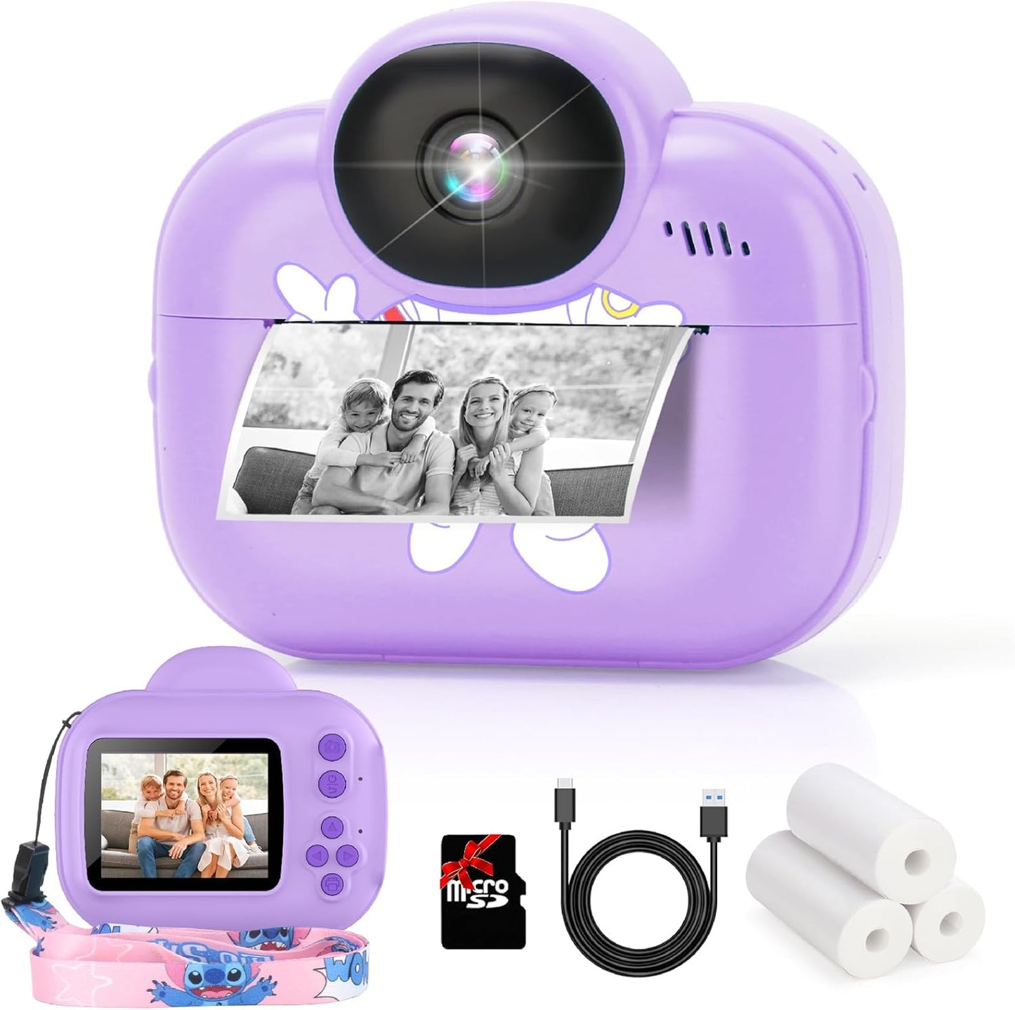 Trayoo 3 4 5 6 7 8 9 10 Kids Camera Instant Print, Kids Digital Camera Instant, Portable Kids Camera Christmas Birthday