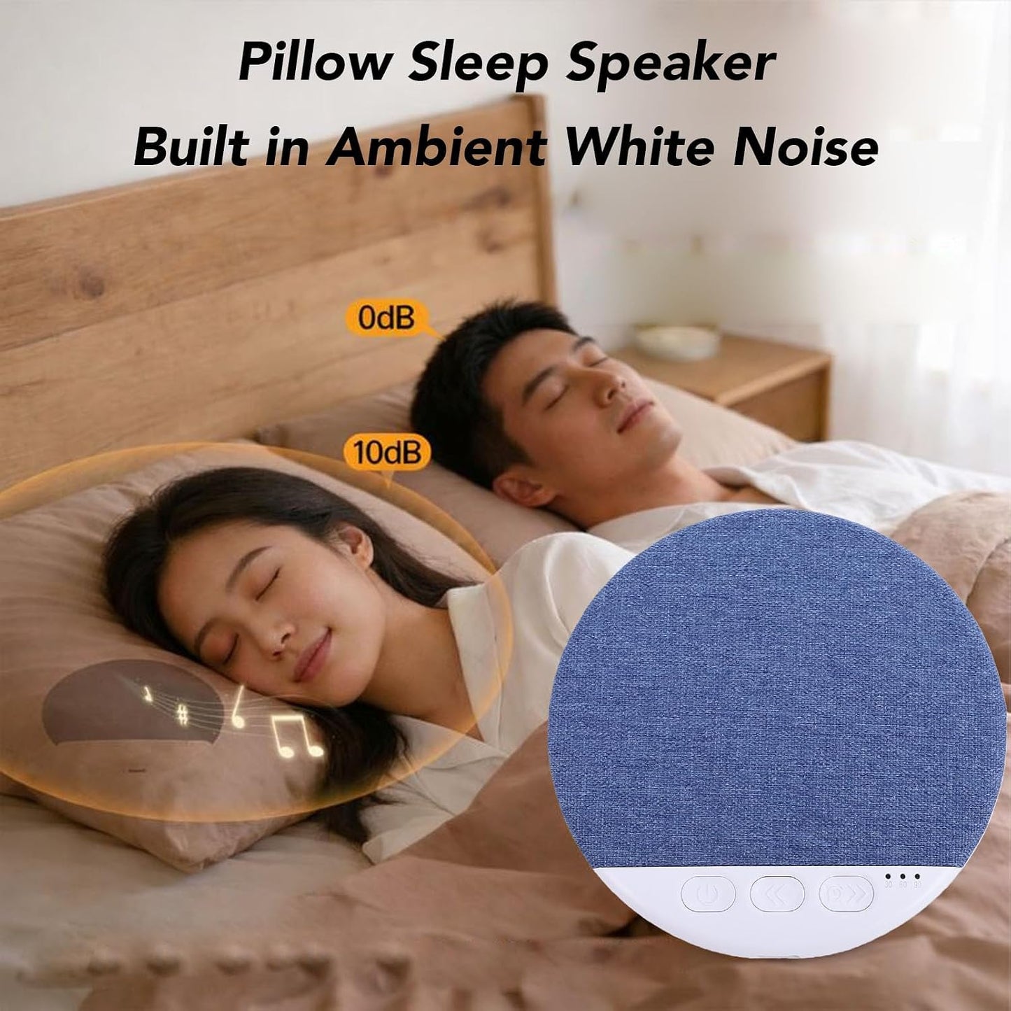 LICAEVEY 96 11mm 48g 20-48 250mAh Pillow Speaker Bluetooth - * Ultra Thin Lightweight Portable White Noise Machine