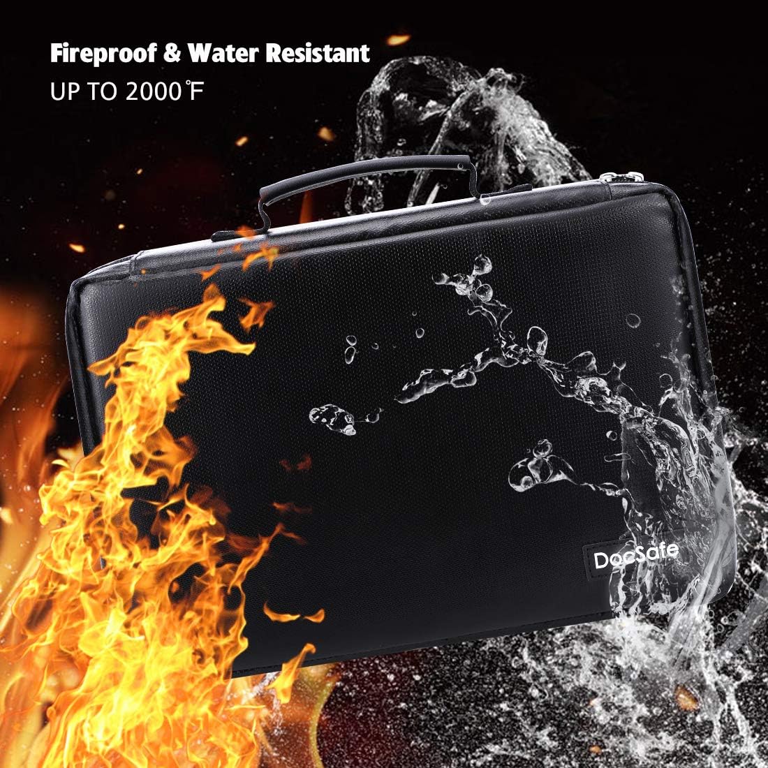200+ 9V, BT-168 DocSafe Fireproof Battery Organizer Storage Box,Fireproof Waterproof Carrying Case Bag Holder,Safe