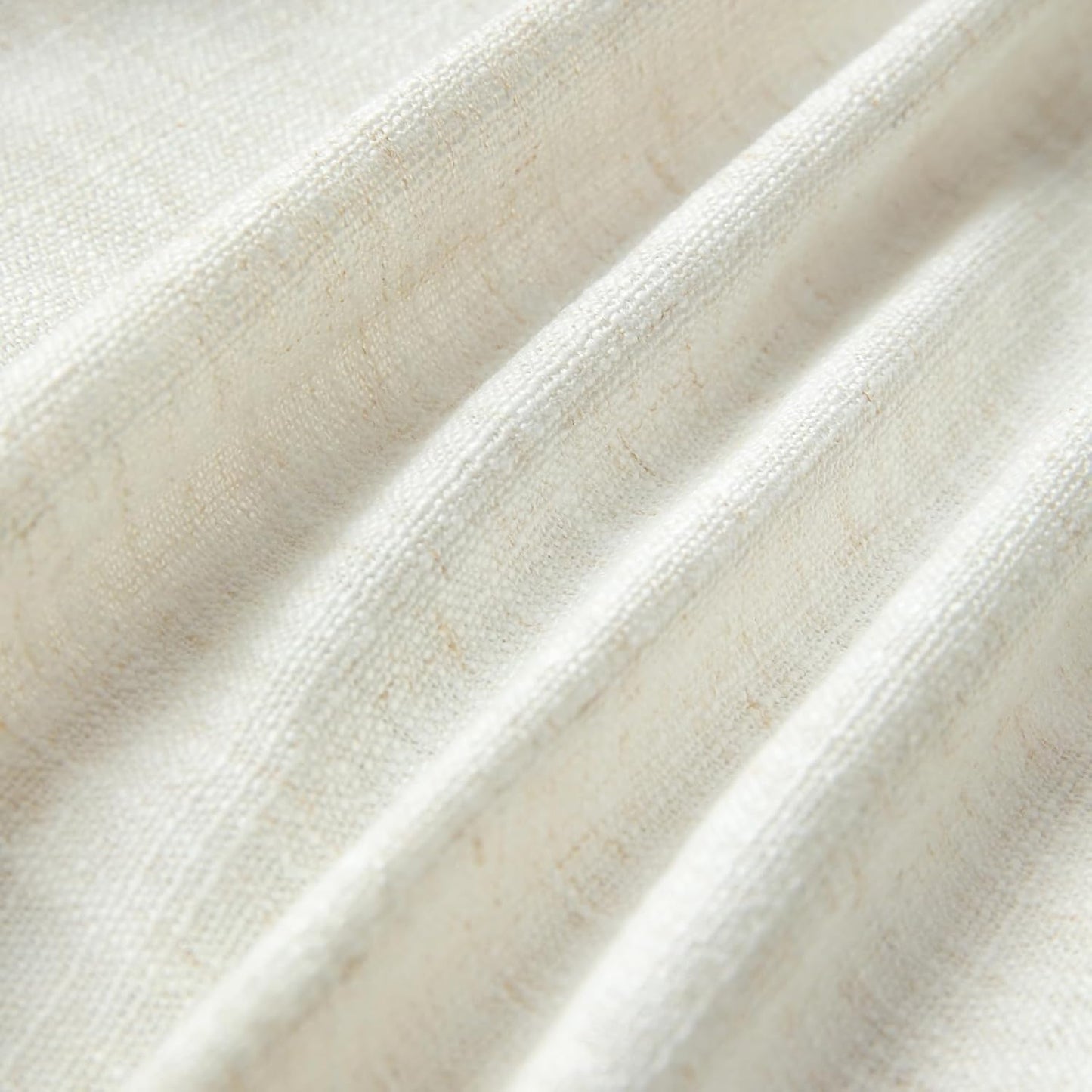 TWOPAGES Liz Linen Custom Blackout Curtain - Pleated Header, Memory Trained, Neutral Textured Drapes | 1 Panel