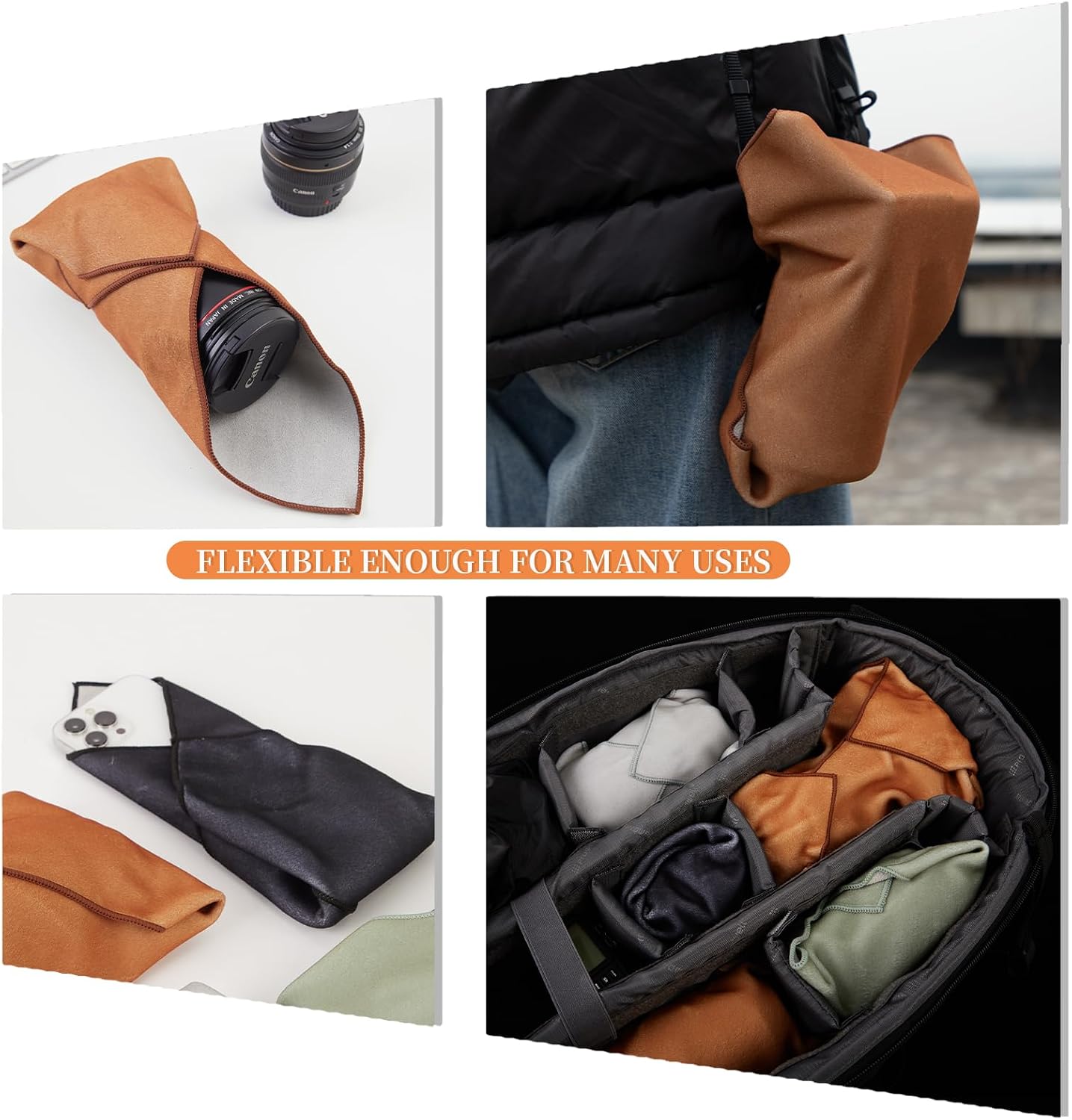 17.7''*17.7'' Camera Protective Wrap, Lens Protector, Magic Self-Adhesive Cloth for DSLR/Camera Lens/Phone/Accessories