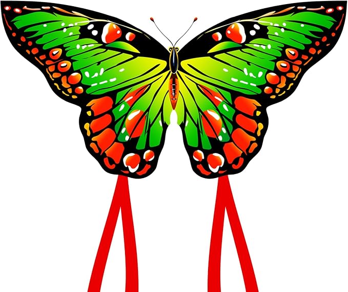 HONBO Butterfly Kites for Kids & Adults,55" x 28" Large Beginner Kite for Kids Ages 4-8,Easy to Fly for Beginners, Each Kite with 300ft Line Handle,Beach Kites for Outdoor Activities & Family Trip