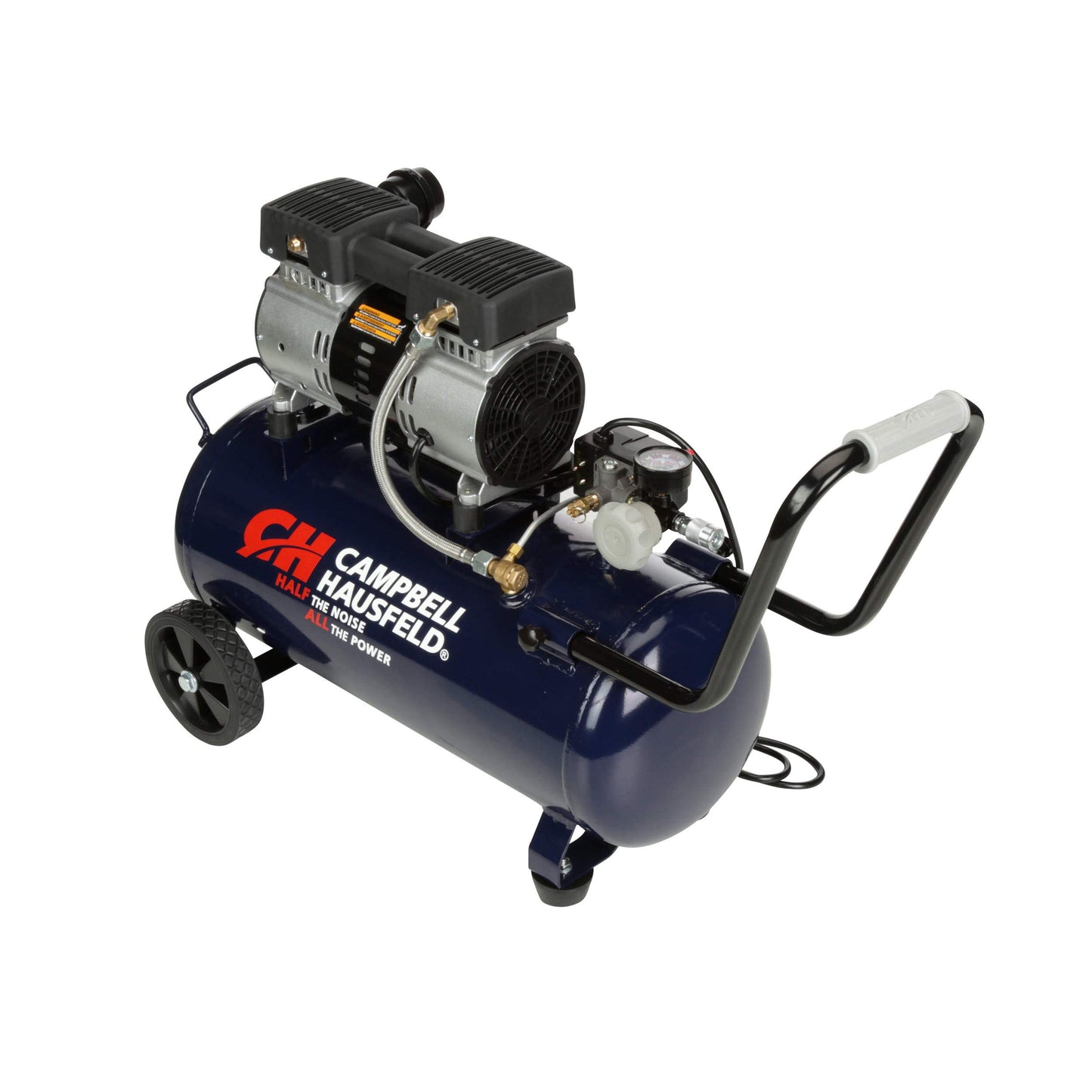 CAMPBELL HAUSFELD 8 Gallon Air Compressor, 65dB Quiet Portable Air Compressor, 120v, 125 Max PSI Oil and Maintenance free pump- Ideal for Home and Professional Use