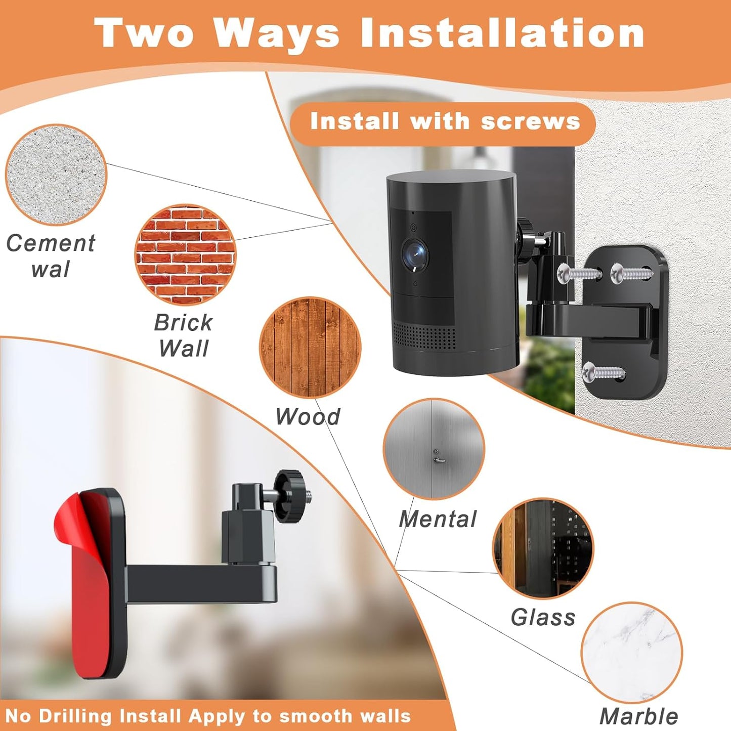 Dukoyb 2Pack Cam(1st Gen),360 Camera Wall Mount,Compatible with Outdoor Cam Plus/Stick Up Cam