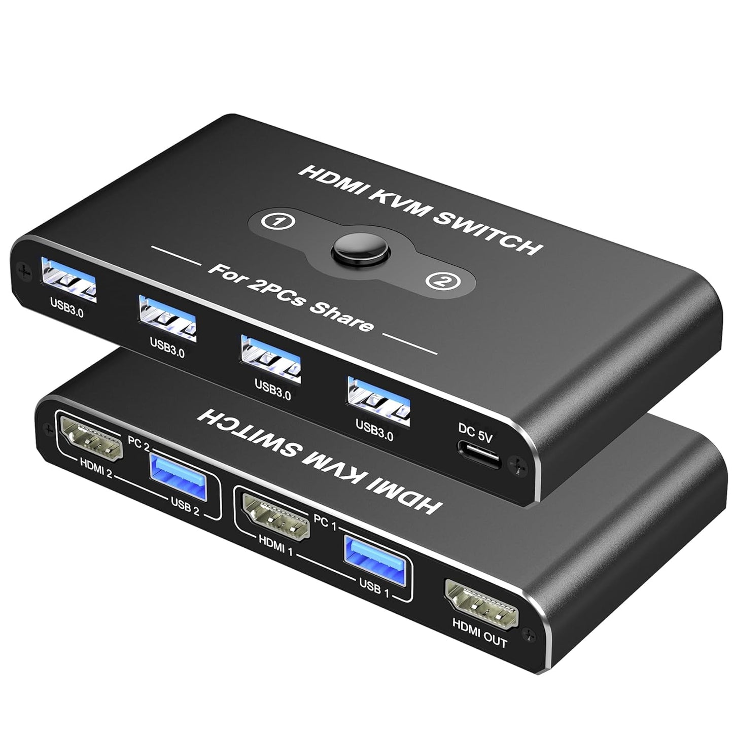1 2 4K@60Hz 2 1 4 3.0 KVM Switch, KVM Switch Monitors Computers, HDMI Switch, KVM Switches for Computers Sharing