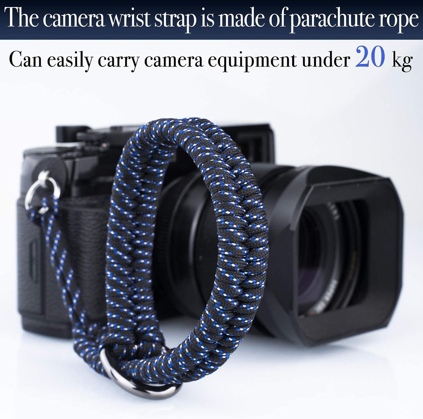 16-Inch AQAREA Quick Release Camera Wrist Strap - Hand Strap for DSLR & Mirrorless Cameras (Blue)