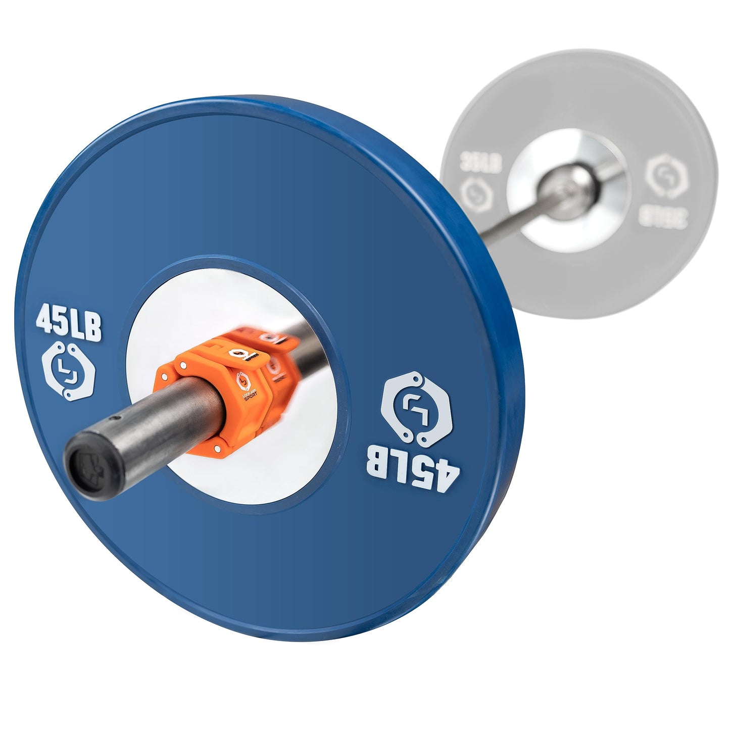 Lock-Jaw Barbell Collars Sport Olympic Barbell Clamps 2 Pcs – Heavy Duty Bar Clamps for 2” & 50mm Olympic Bars – Secure Weight Bar Clamps for Strength Training & Home Gym Accessories – Orange