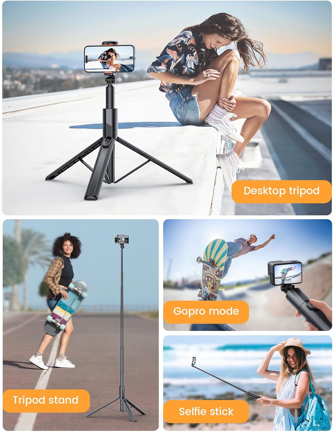 ANXRE 71" NT79 1/4" Phone Tripod, Extendable Selfie Stick with Camera Mount for Cell PhoneCamera, Phone Tripod Stand