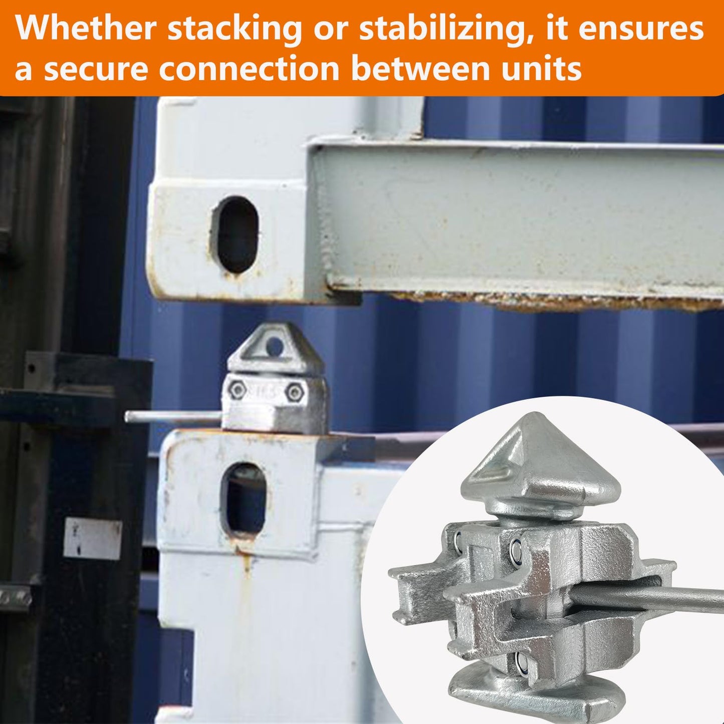 ZUVELLO Shipping Container Manual Locks Connection Fastening Intermediate for Sea Harbor Freighter and Rail Standard Container, No Lever Required, 6 Pack
