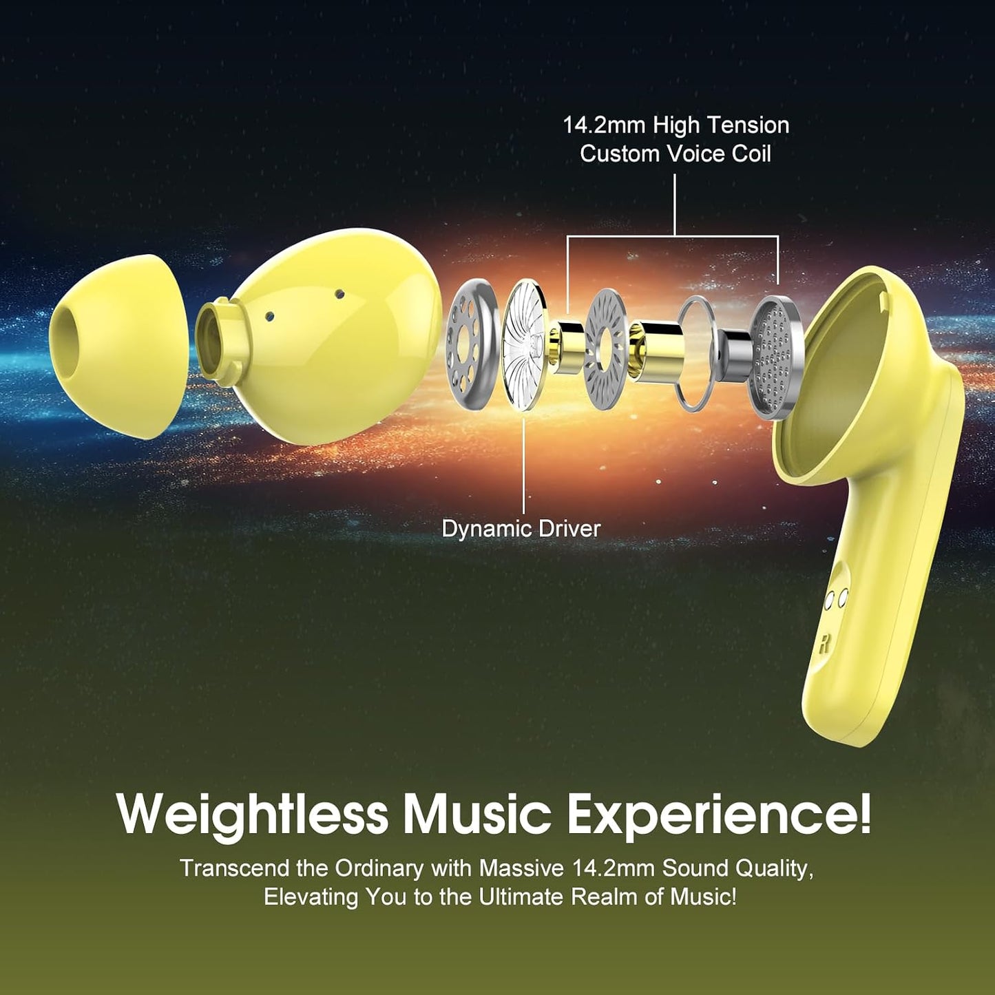 5.4 4 45H, IP7 Wireless Earbuds, Bluetooth Headphones, HiFi Stereo Bass Ear Buds, in Ear Earbuds with ENC Noise