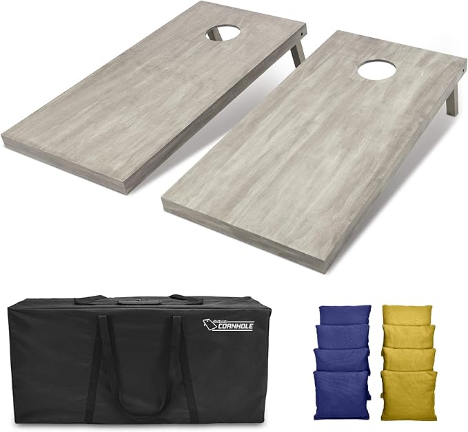 GoSports 4 ft x 2 ft Regulation Size Wooden Cornhole Boards Set - Includes Carrying Case and Bean Bags (Choose Your Colors) Over 100 Color Combinations