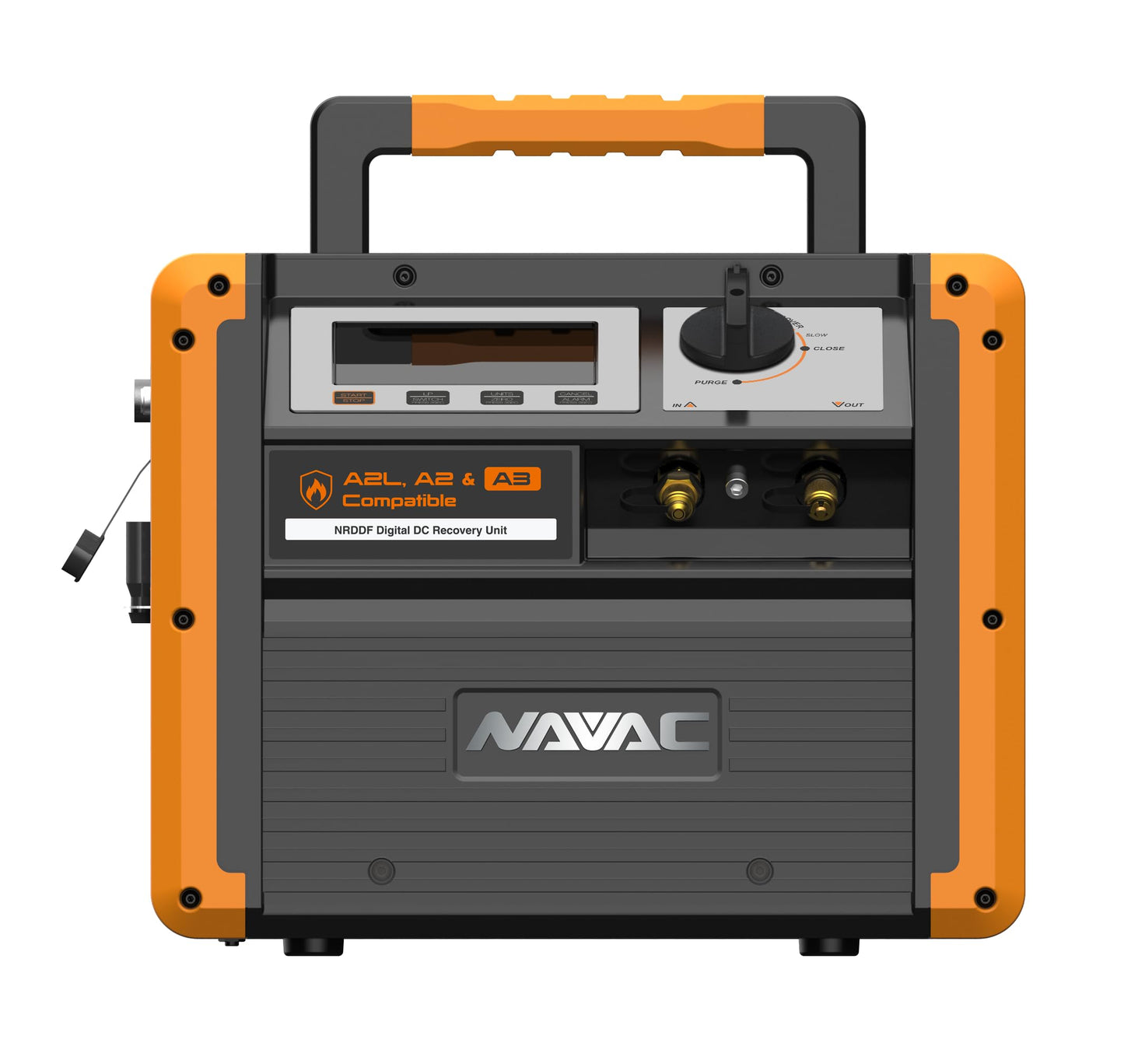 NAVAC Recovery Unit | Twin Cylinder | HVAC Recovery Machine for Flammable Refrigerants | AC Recovery Unit for Freon | Large Backlit Digital Interface | Refrigerant and HVAC System Maintenance