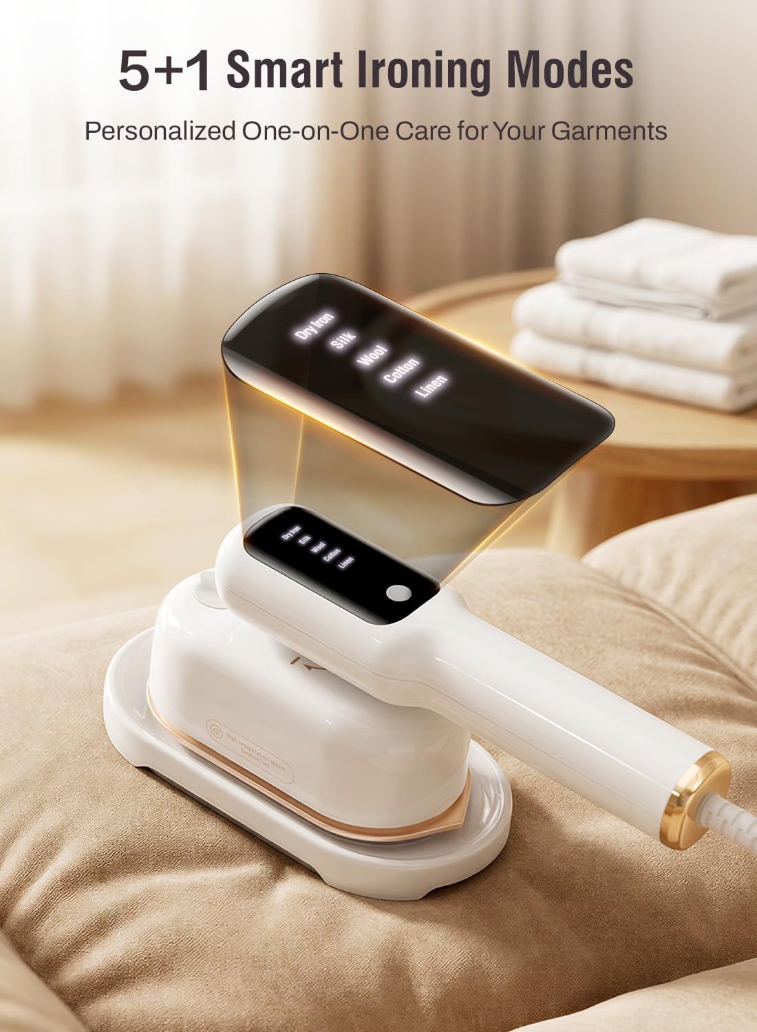 Skiennix Travel Steamer - 2-in-1 Handheld Garment Steamer & Iron | 1200W Fast Heat-Up, 5 Steam Modes, Self-Cleaning
