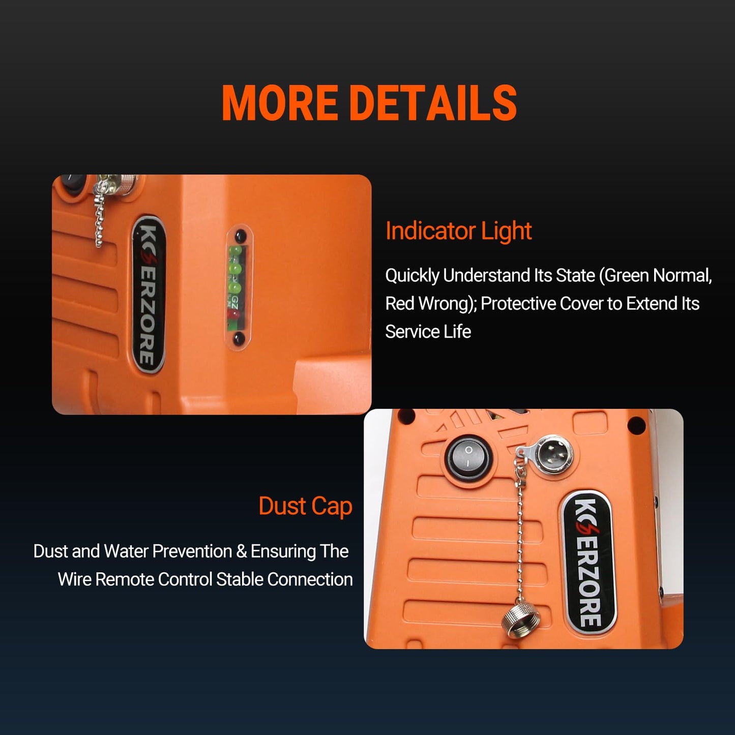 KOERZORE 110V Electric Hoist Winch 1100Lbs Capacity 25ft Lift Height Portable Power Winch for Garage, Workshop, ATV & Drywall Lifting&Compact Electric Chain Hoist