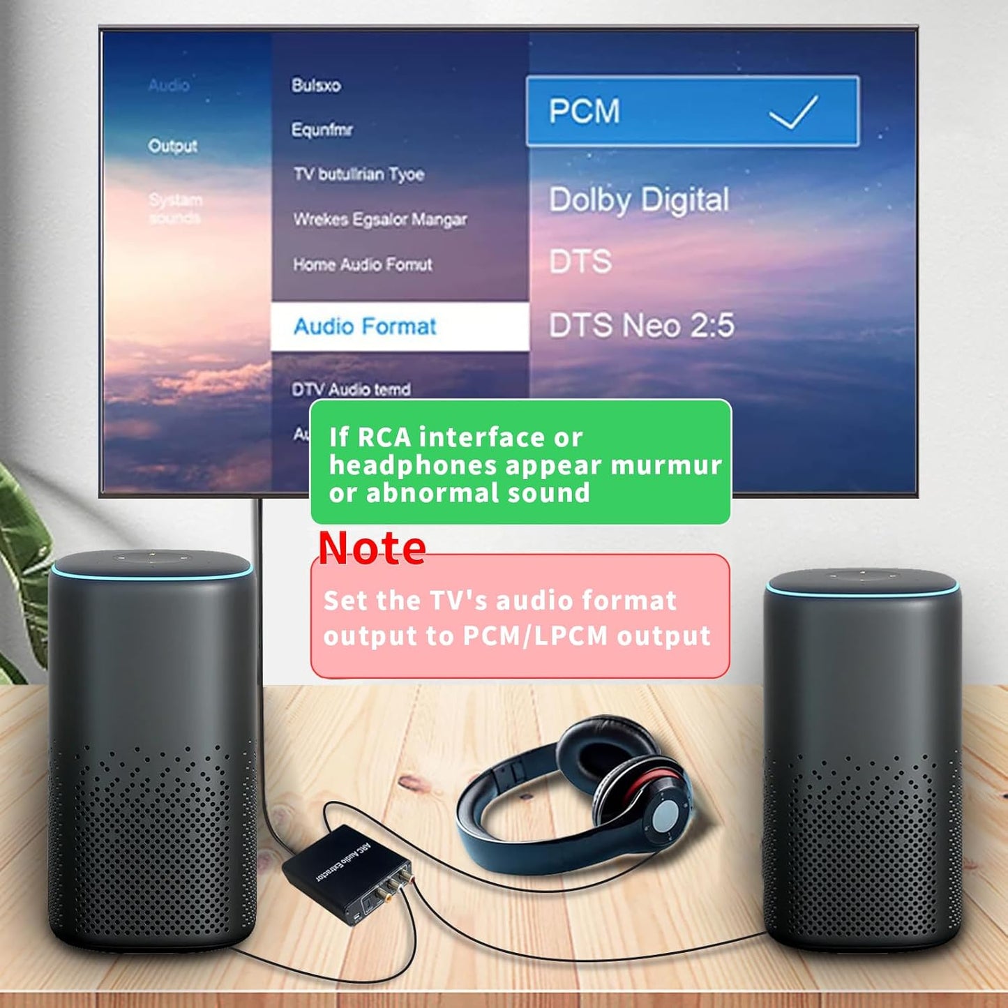 192KHz 3.5mm AMANKA HDMI ARC Audio Extractor with Digital Optical TOSLINK SPDIF Coaxial, HDMI ARC to RCA Audio