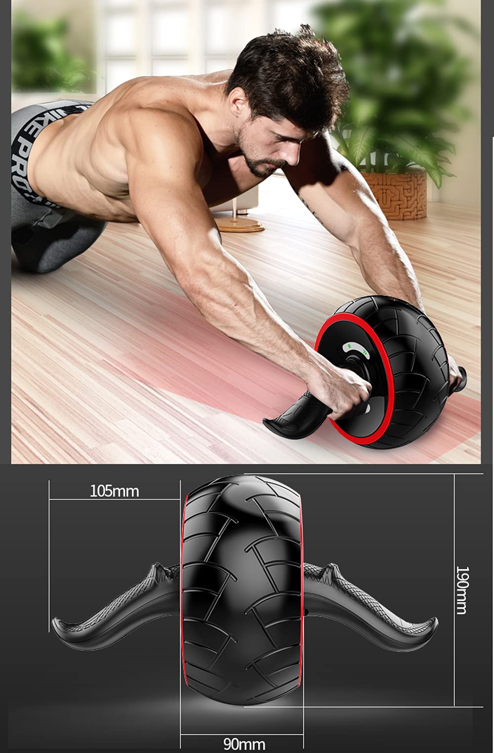 TOSAMC Ab Roller Wheel-Abs Workout Equipment for Abdominal Core Exercise at Home,Gym