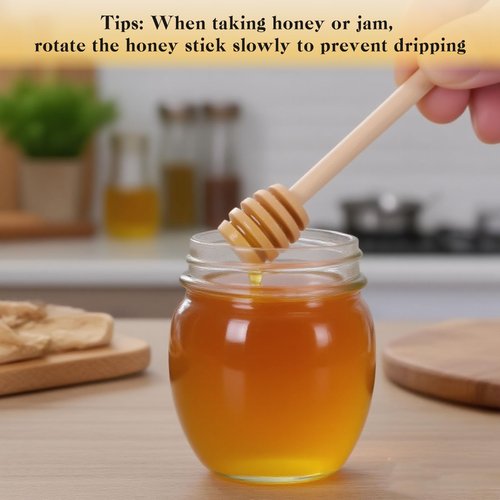 600 Pcs Mini Honey Sticks, 3 Inch Wooden Honey Dipper, Small Honeycomb Sticks, Honeys Stirrers for Honey Jar as Wedding Party Favors, Wooden Gifts